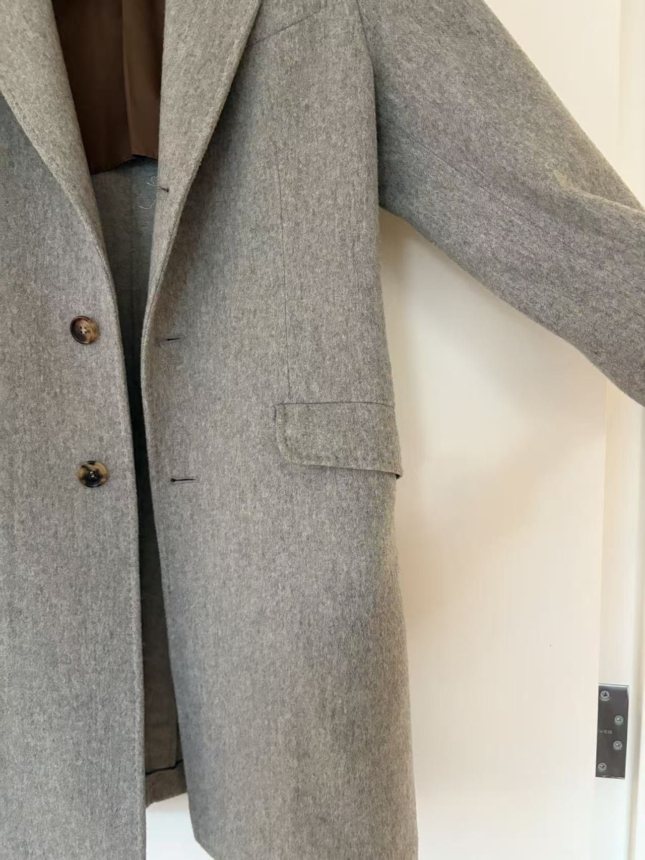 Brunello Cucinelli Brunello Cucinelli Grey Cashmere Coat Size US M / EU 48-50 / 2 - 4 Thumbnail