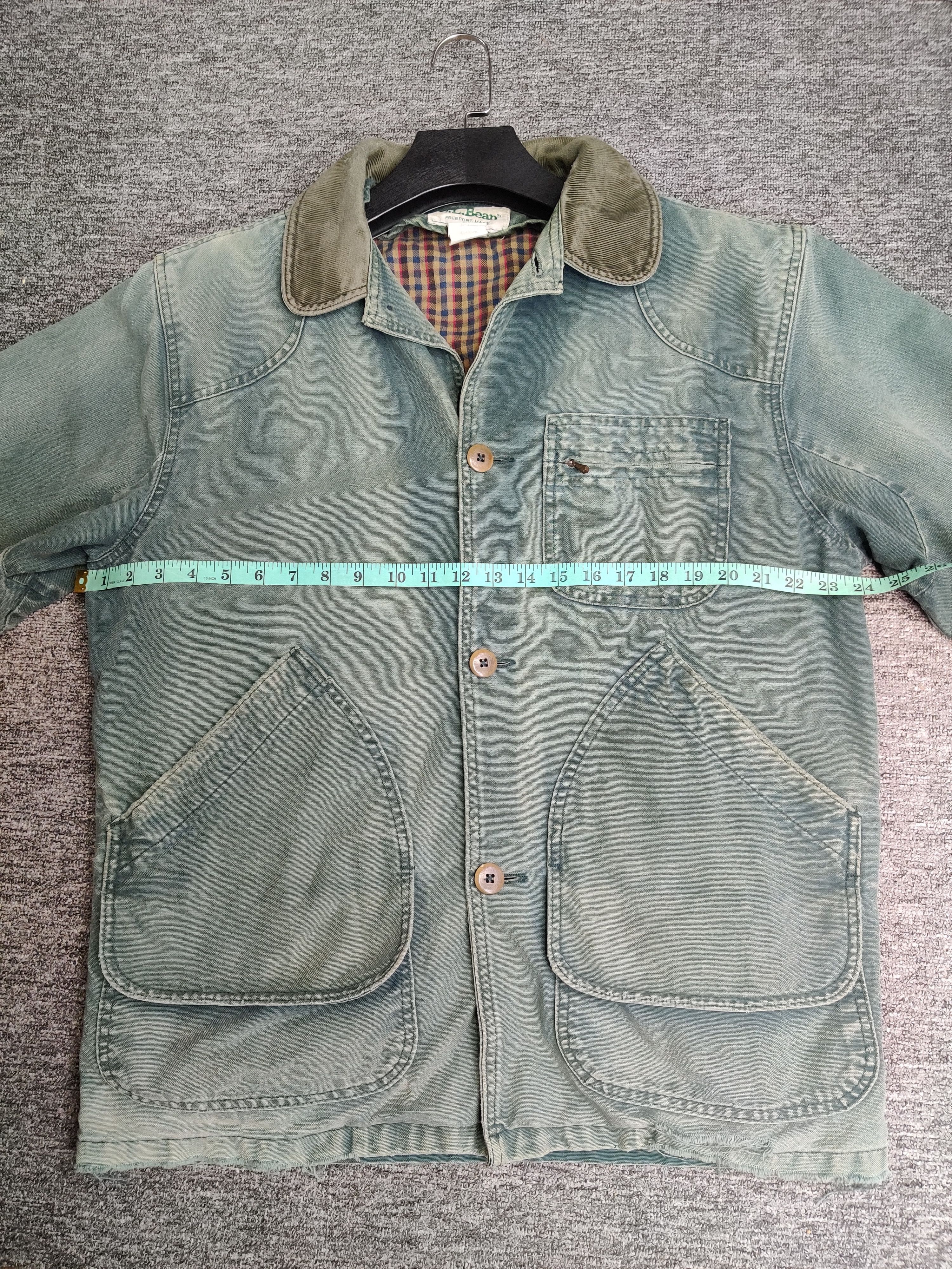 L.L. Bean L.L. Bean Blanket Lined Green Chore Jacket Coduroy Collar Size US M / EU 48-50 / 2 - 20 Thumbnail
