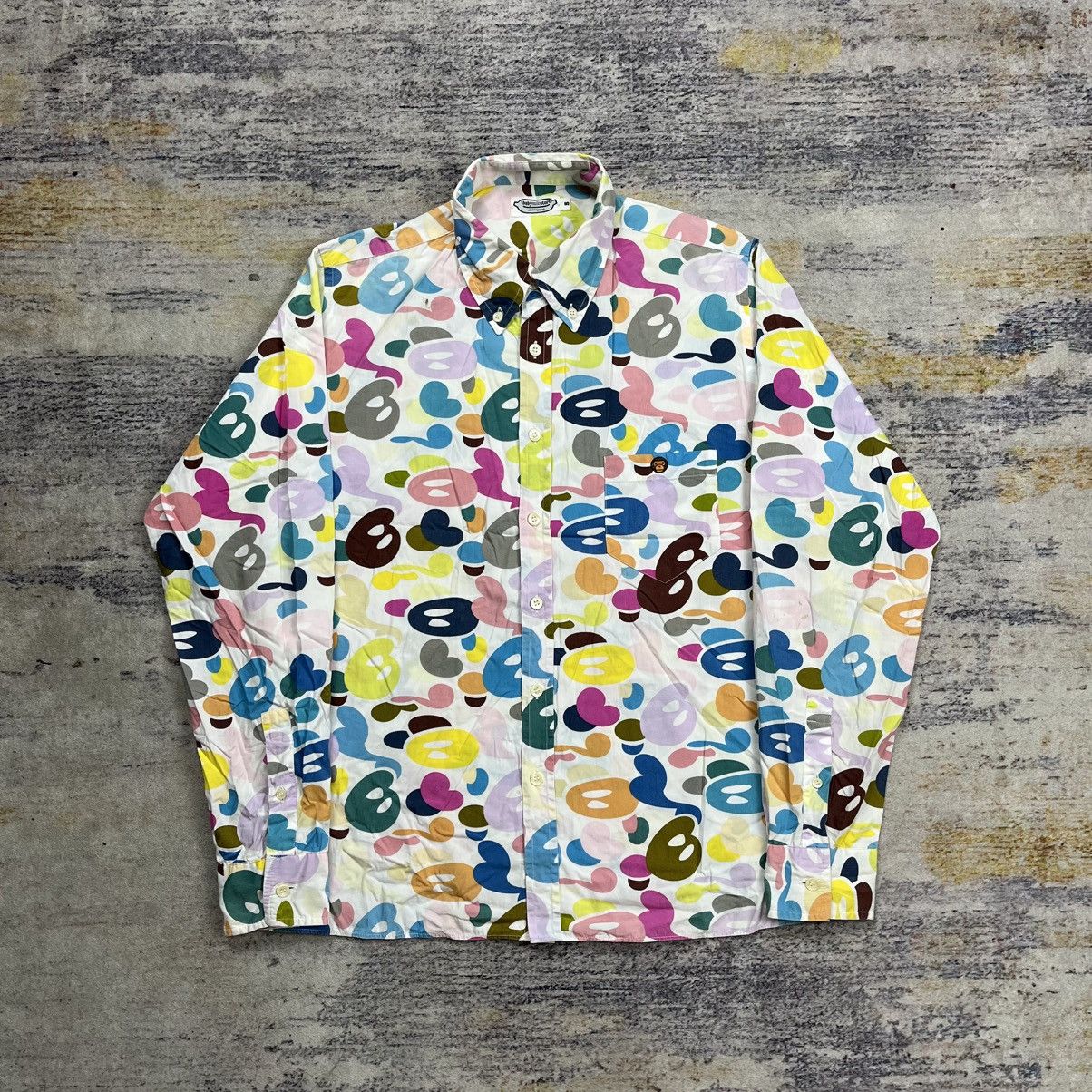 Bape Bape baby milo candy button down shirt Size US S / EU 44-46 / 1 - 1 Thumbnail