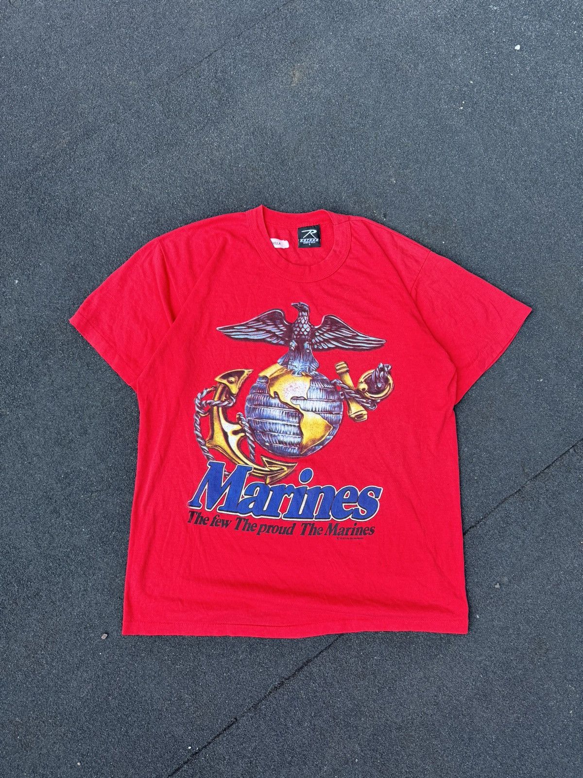 Rothco × Vintage Vintage 1993 Rothco Marines Single Stitch Tee Size US L / EU 52-54 / 3 - 1 Preview