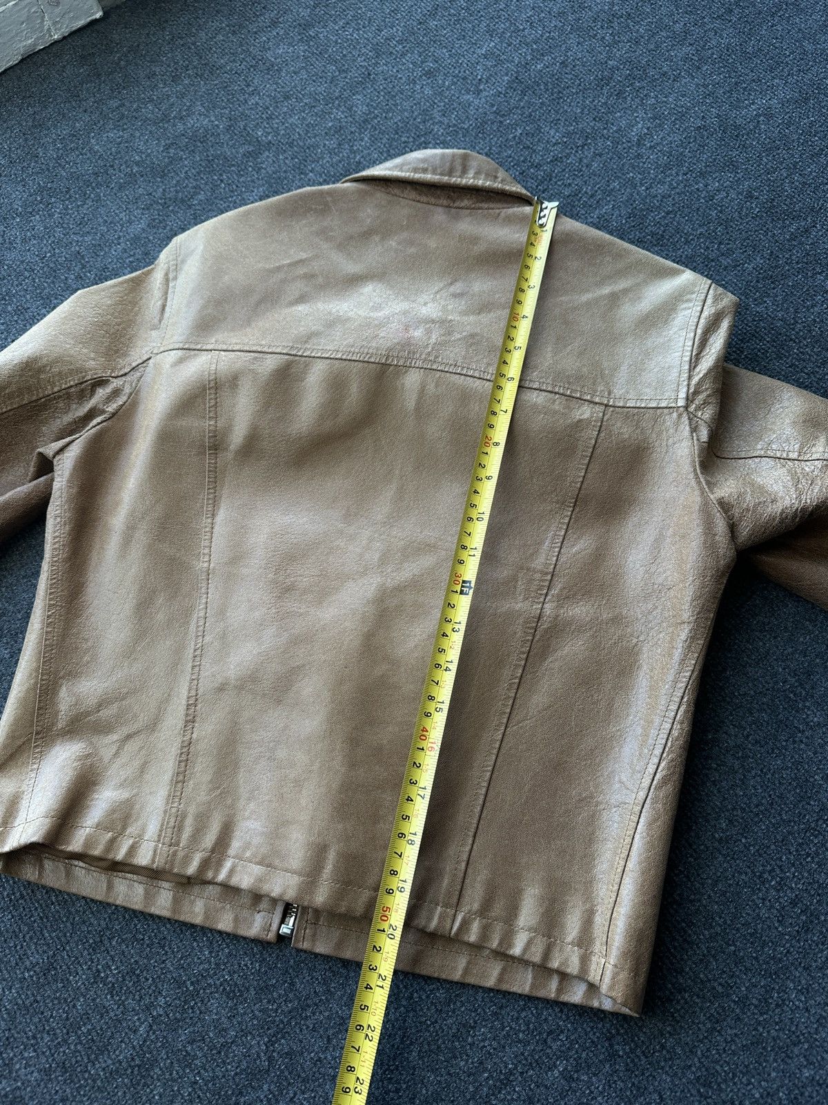 Other 🚨Y2K RICK OWENS TYPE DIRTY SLIM FIT ZIP LEATHER JACKET Size XS / US 0-2 / IT 36-38 - 11 Thumbnail