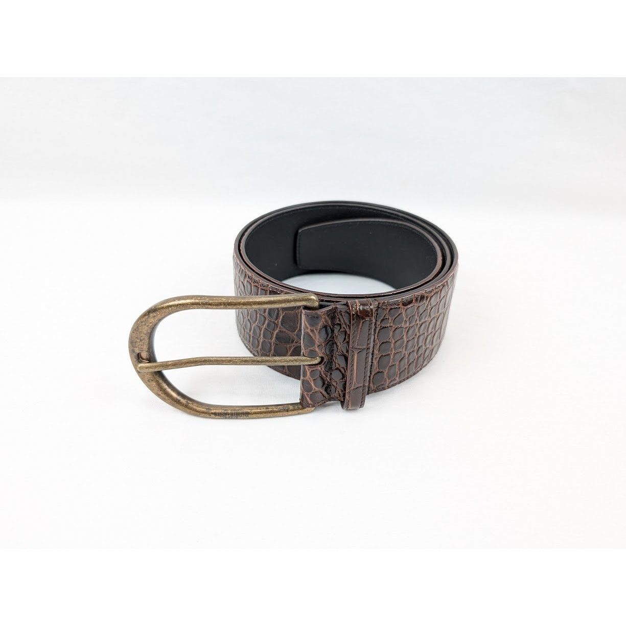 Saint Laurent Paris o1rshd1 CC20 Size: OS / Leather Belt in Brown Size ONE SIZE - 1 Thumbnail