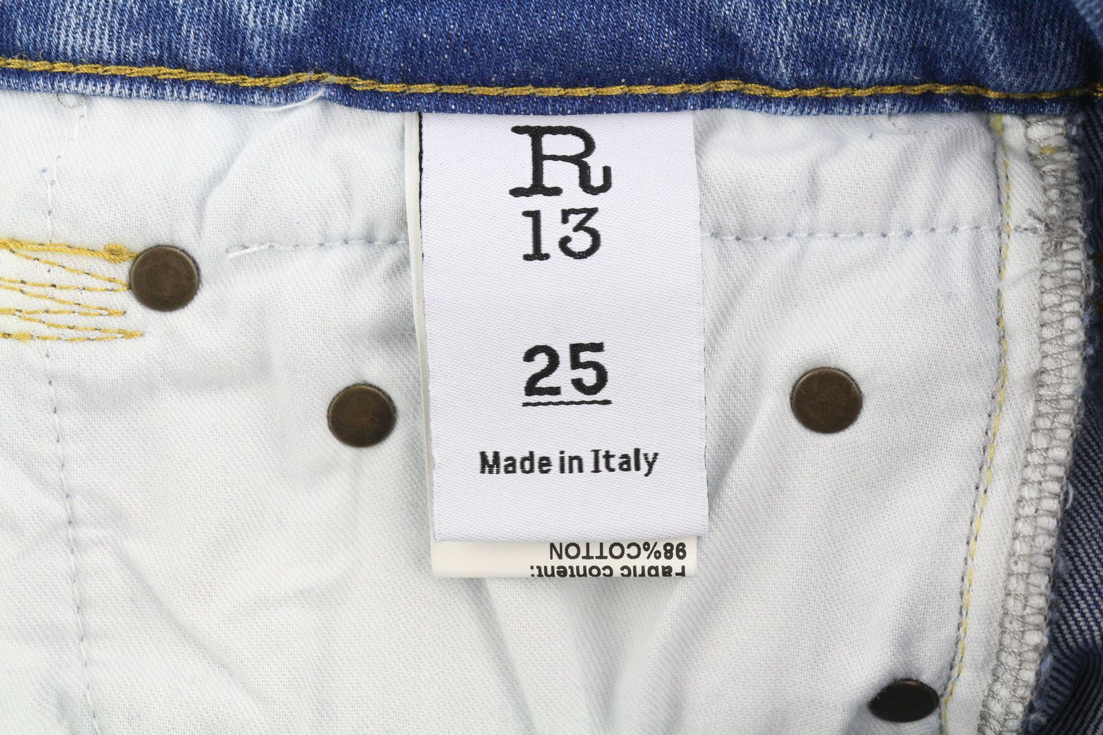 R13 BOY STRAIGHT 25 Jasper Stretch Ankle Length Jeans 84432 Size 25" / US 0 / IT 36 - 9 Thumbnail