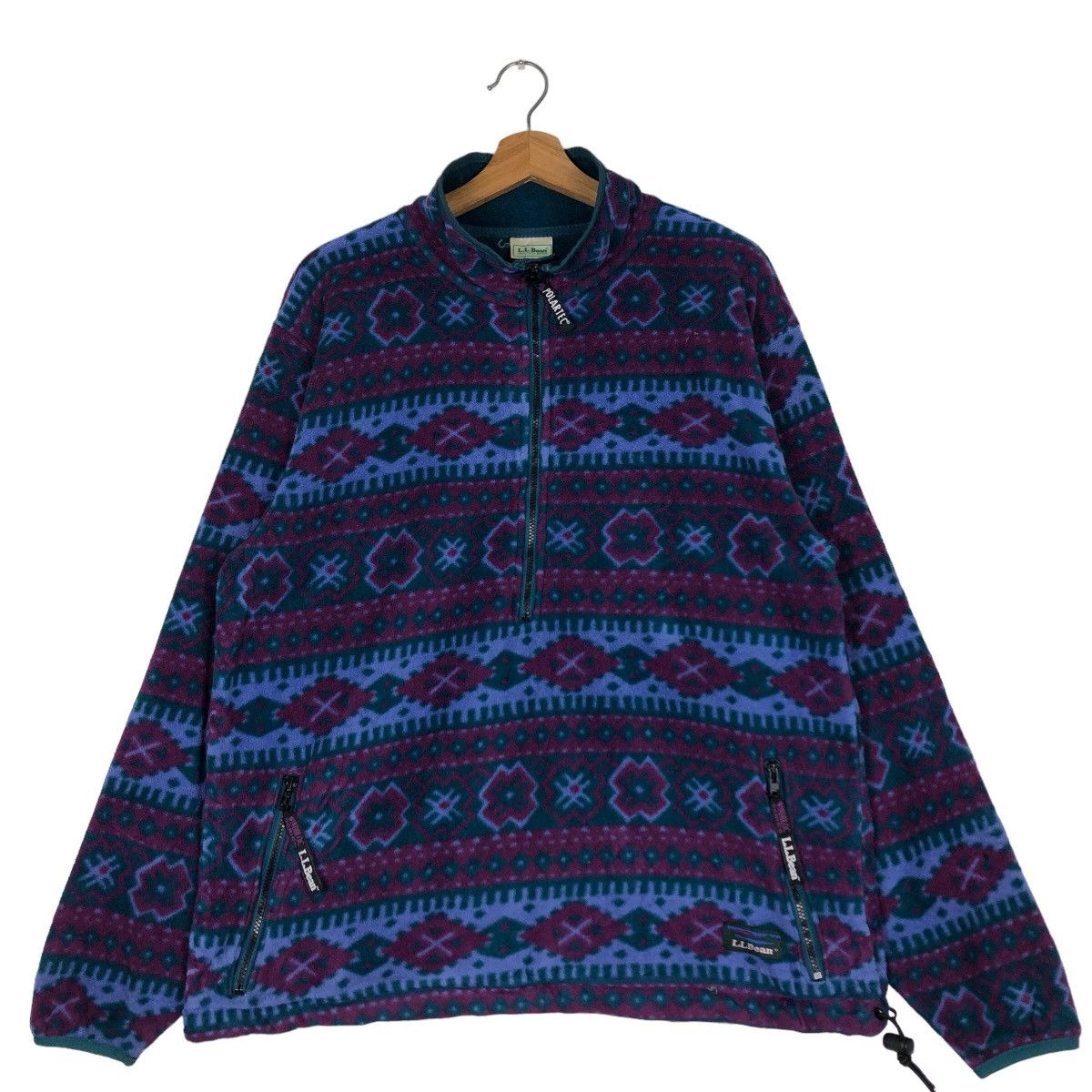 L.L. Bean 🔥Vtg Fleece Jacket Anorak L.L.Bean Native Aztec Navajo Size US M / EU 48-50 / 2 - 1 Thumbnail