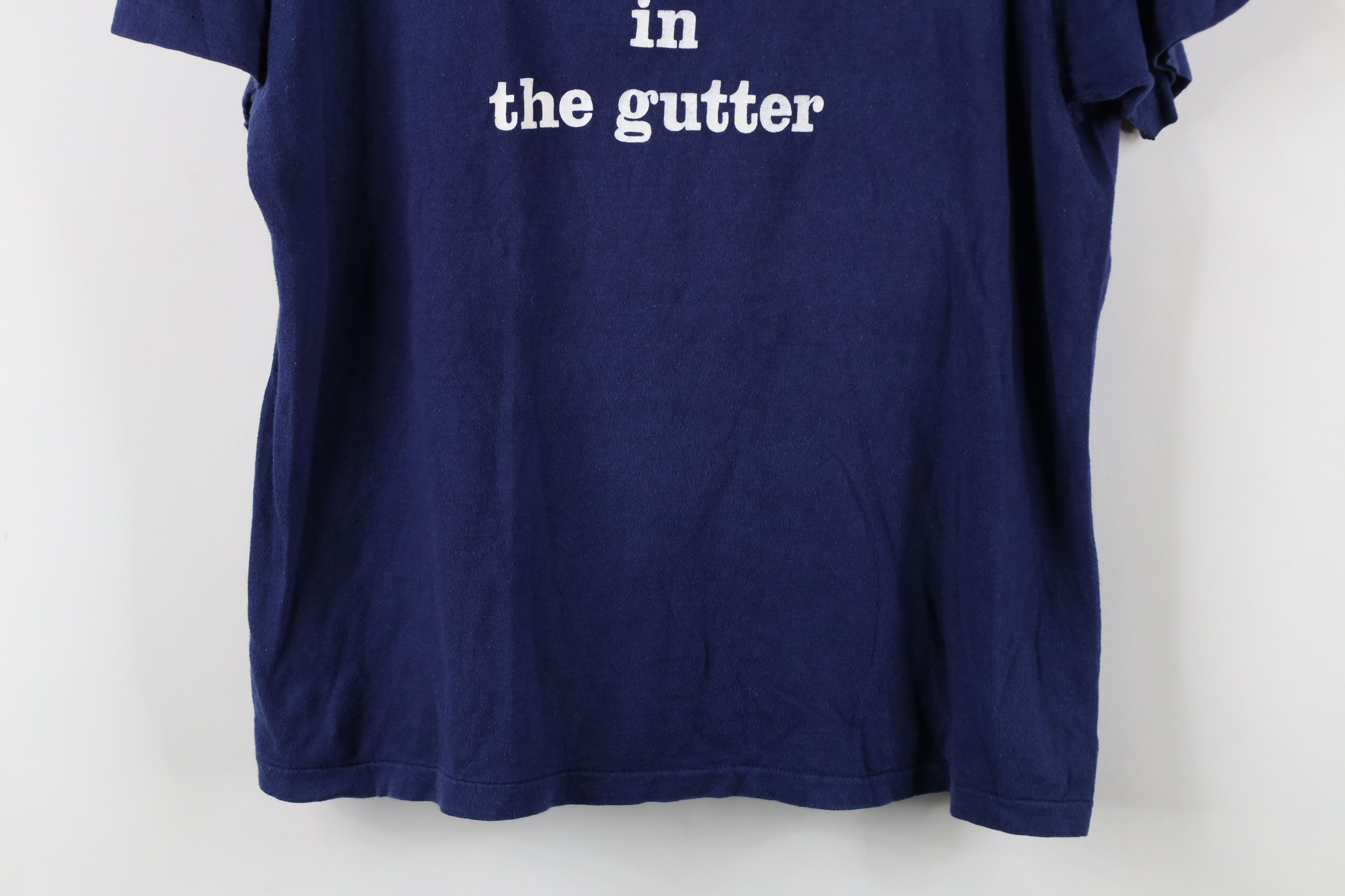 Hanes × Vintage Vintage 70s Hanes Mind Is In the Gutter Company T-Shirt USA Size US L / EU 52-54 / 3 - 3 Thumbnail