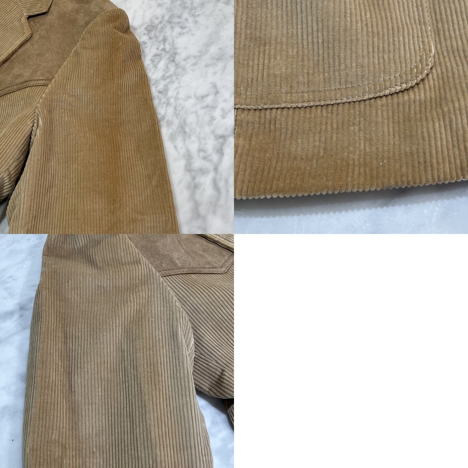 Pendleton VINTAGE Pendleton Mens Blazer Corduroy Jacket 40 Tan Western Suede Patch Two-Button Notch Tailored Single-Vented Chest 40 Mens WVTBLAZR Size 40R - 11 Thumbnail
