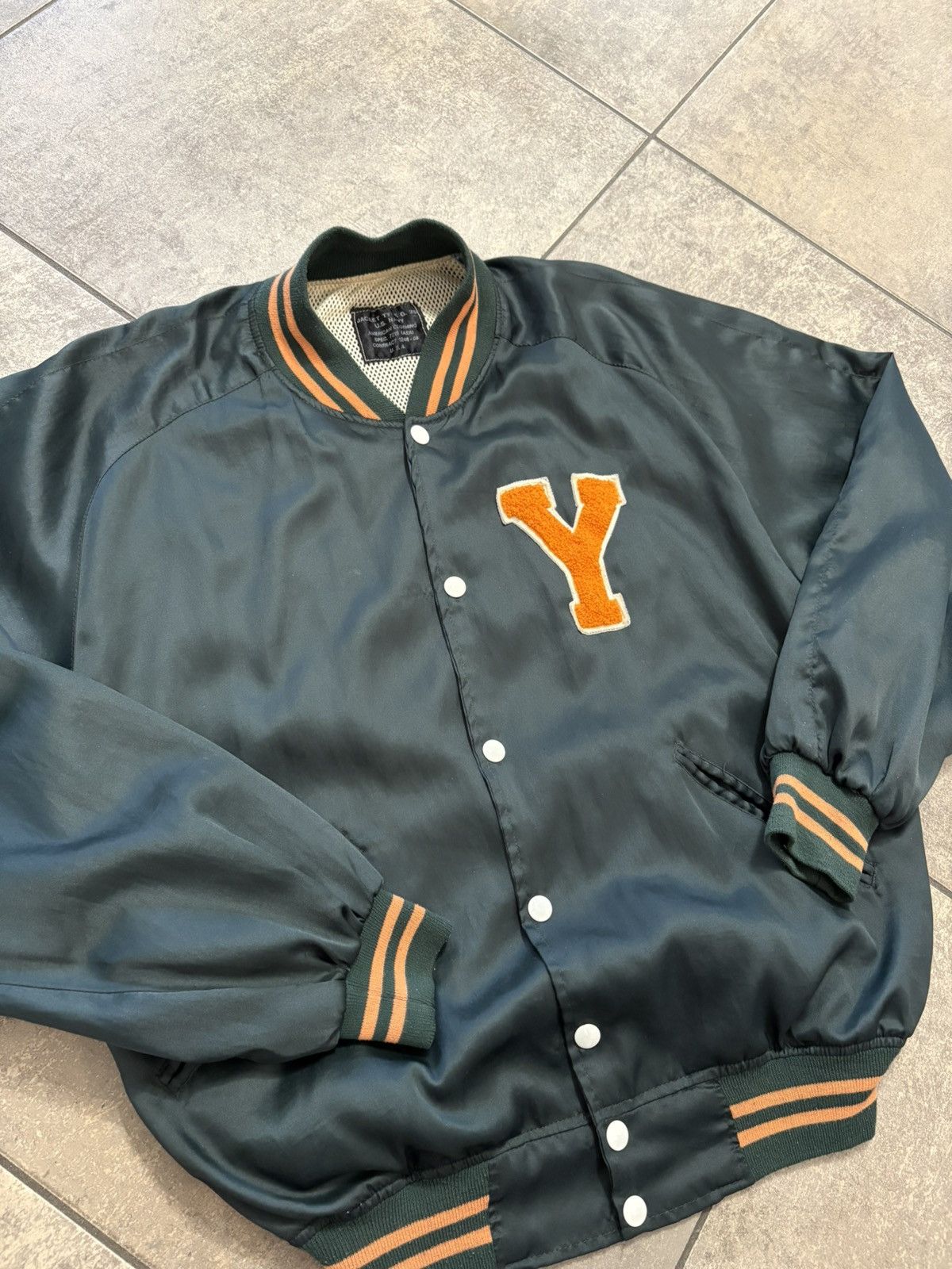 Swingster Vintage 1980s Swingster “Notre Dame” Satin Varsity Jacket Size US M / EU 48-50 / 2 - 3 Thumbnail