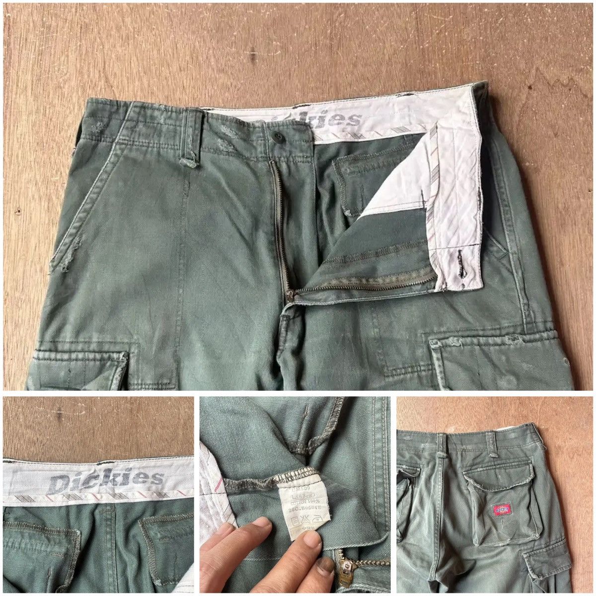 Dickies W33 L31 🔥VINTAGE DICKIES TACTICAL WORKWEAR DISTRESSED CARGO Size US 33 - 16 Thumbnail