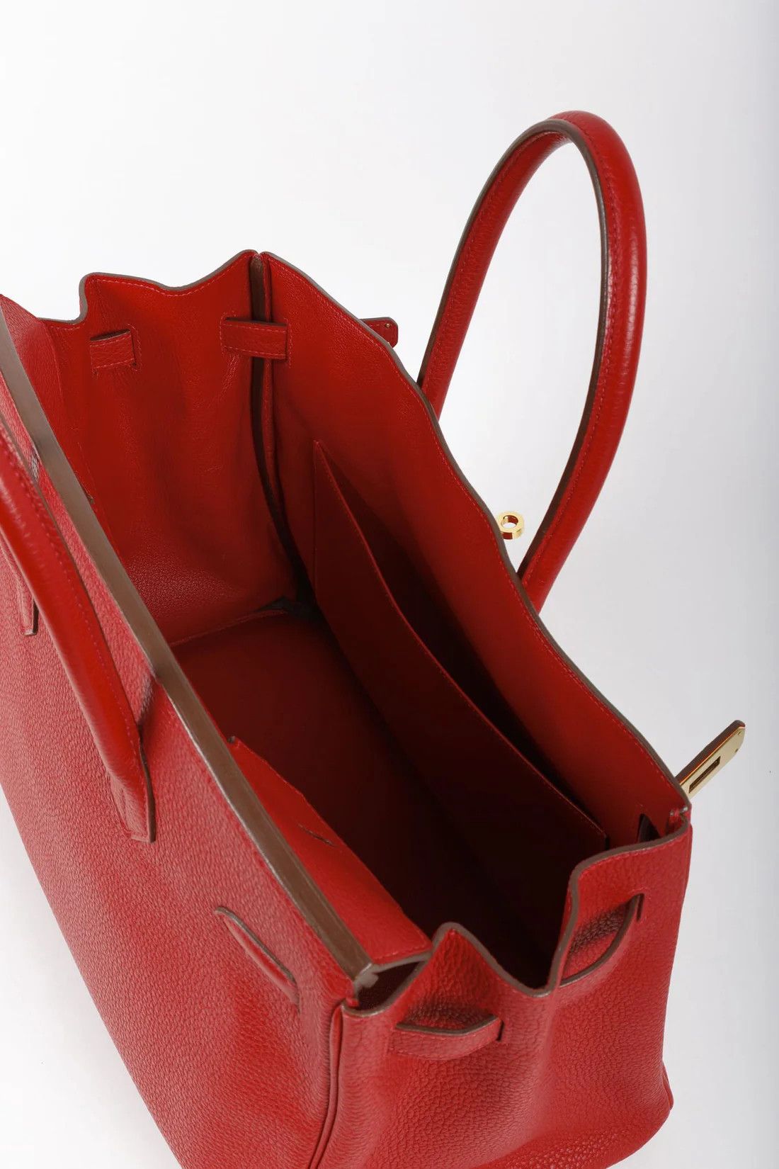 Hermes Hermès Birkin 35 Rouge Casaque Clemence GHW Size ONE SIZE - 16 Thumbnail