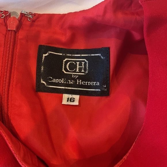 Carolina Herrera CAROLINA HERRERA size 16 knee length red dress in excellent Size XXL / US 16-18 / IT 52-54 - 5 Thumbnail