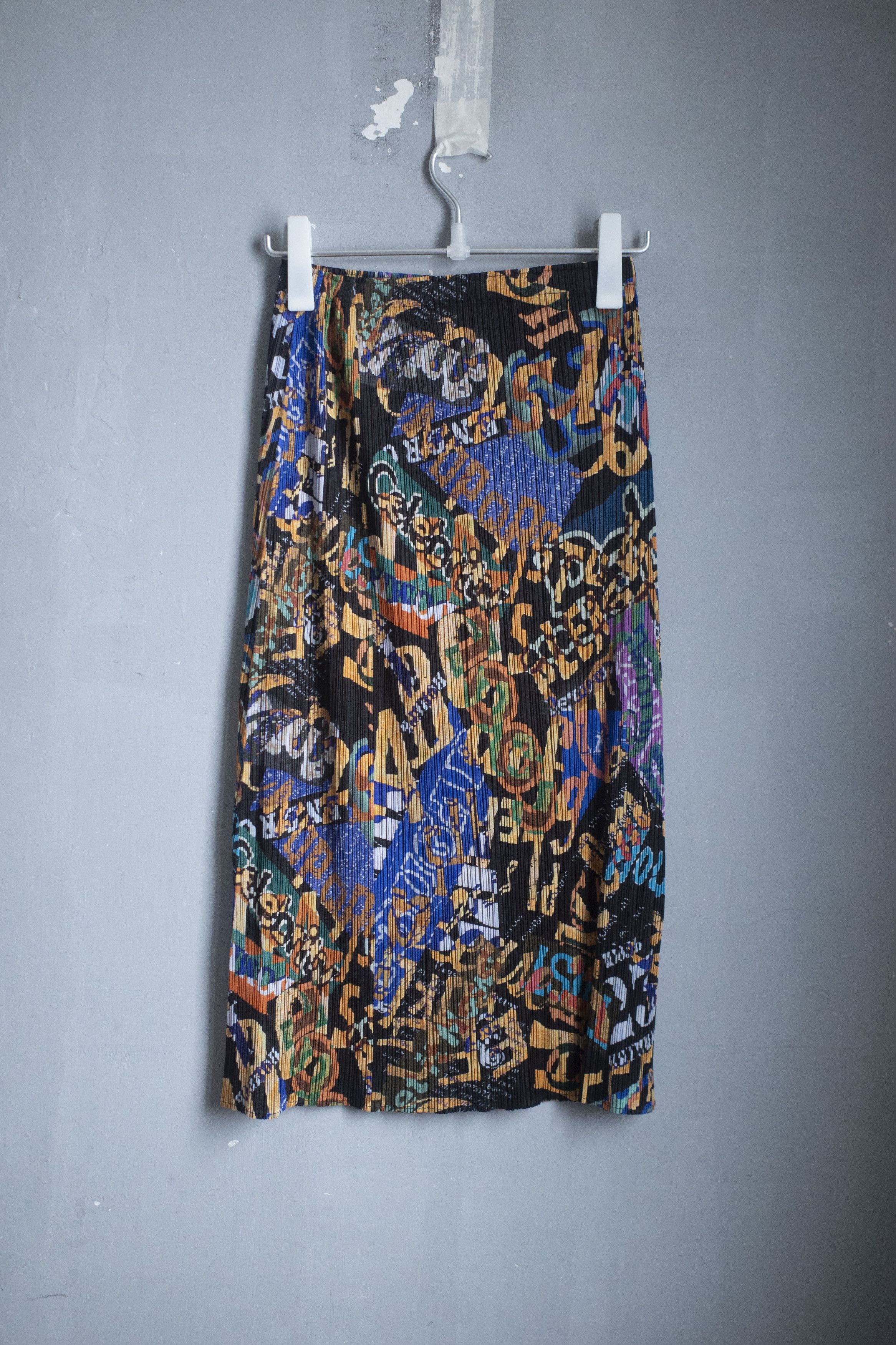 Pleats Please Issey Miyake Please Abstract Graphic Skirt Size 30" / US 8 / IT 44 - 1 Thumbnail