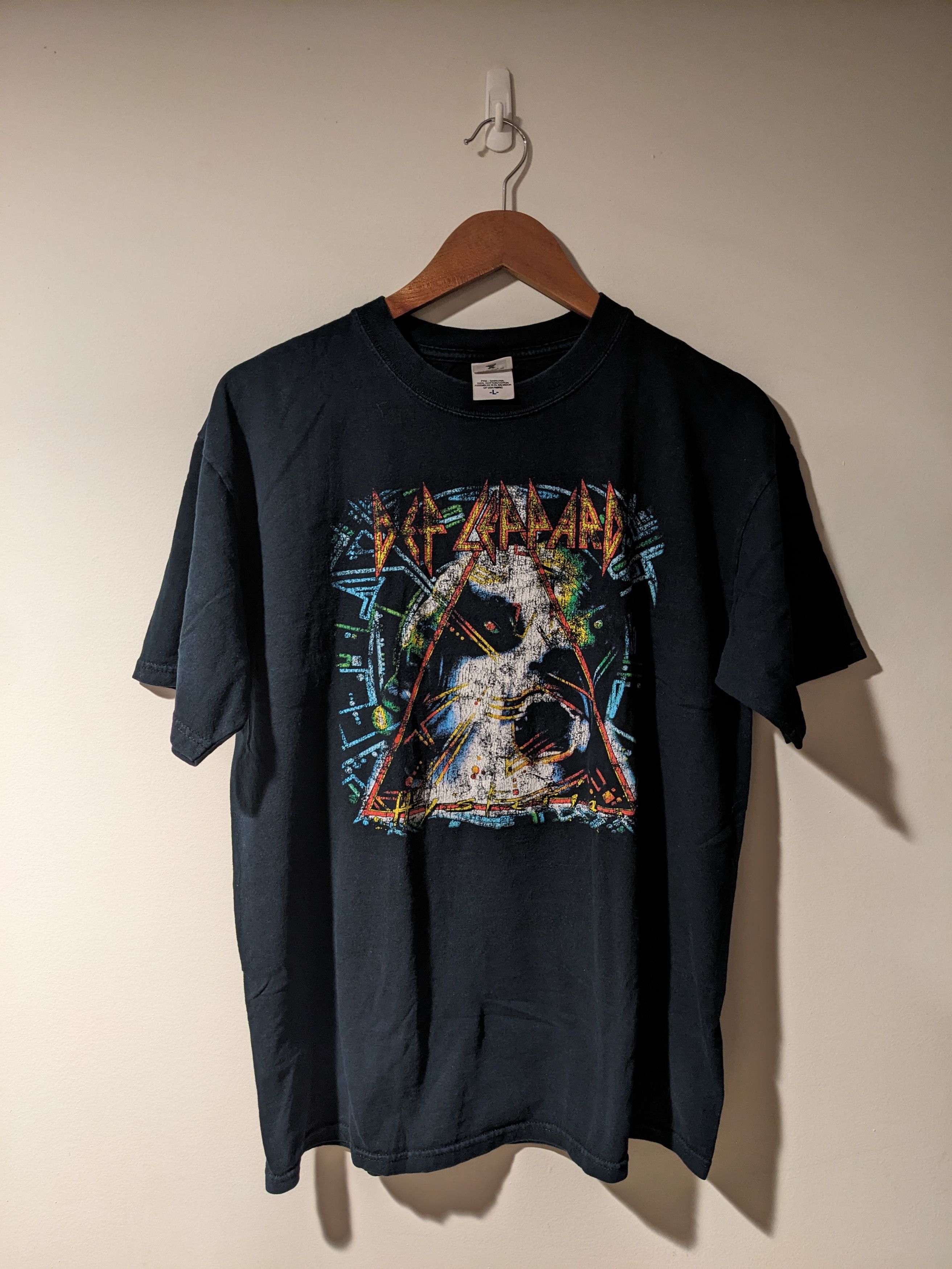 Def Leppard × Vintage Vintage Y2K Def Leppard Hysteria Tour Band Large T-Shirt Size US L / EU 52-54 / 3 - 1 Thumbnail
