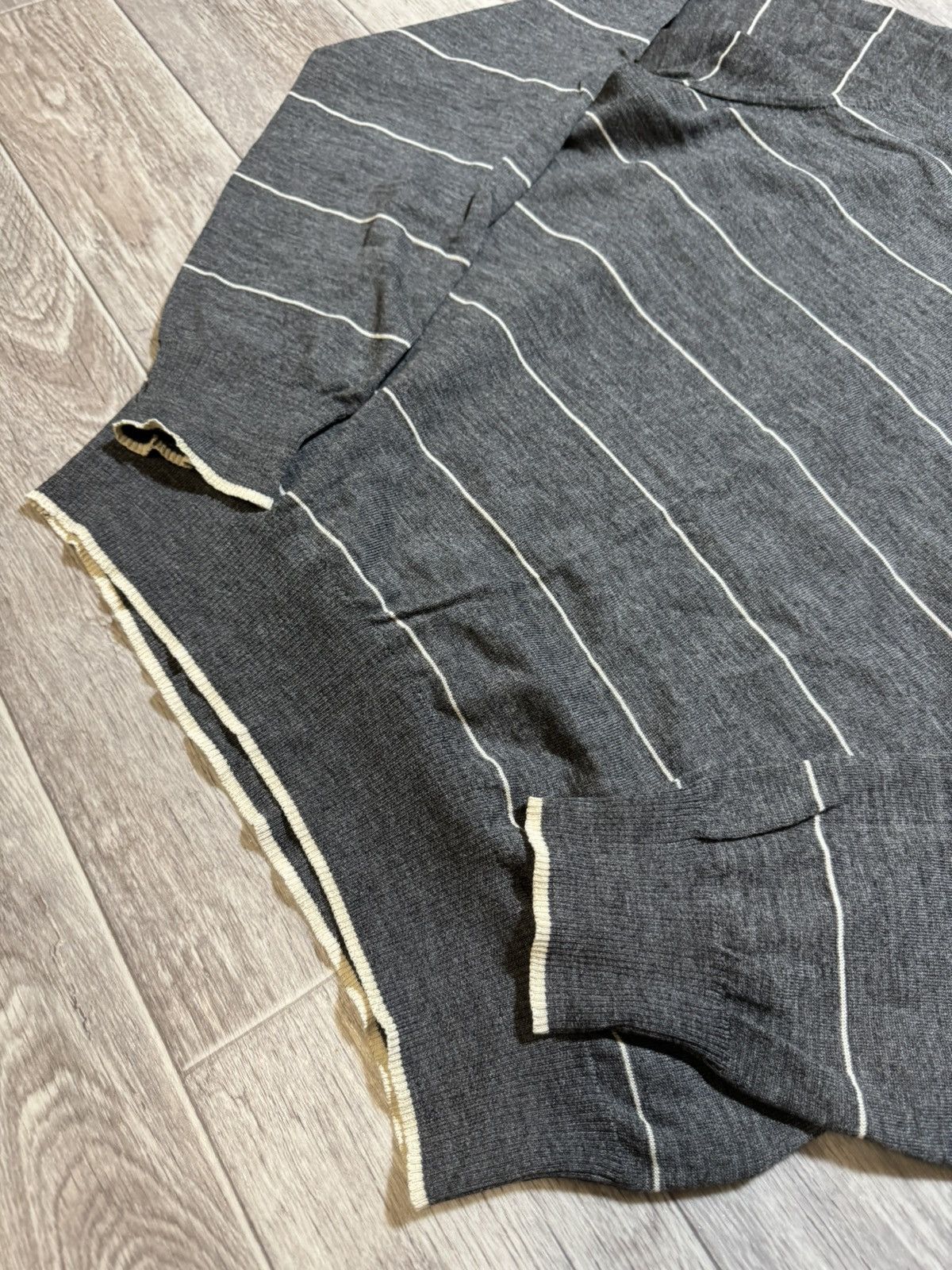 Japanese Brand Striped Orb Wool Knit Sweater Size US L / EU 52-54 / 3 - 6 Thumbnail