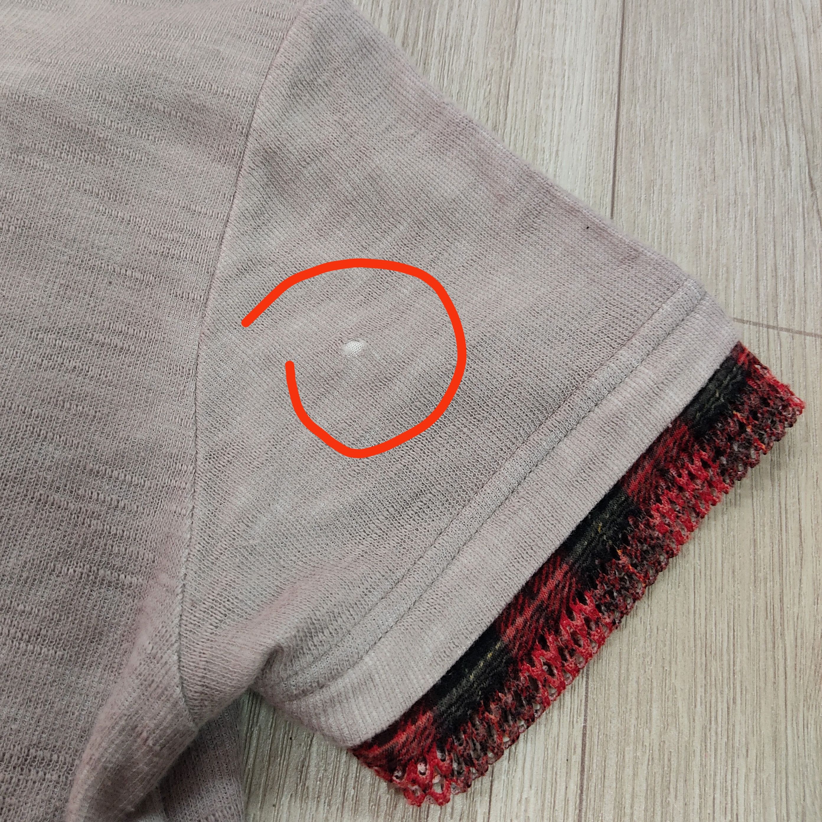 Japanese Brand BreathMINT Number(N)ine Aesthetic Grunge Plaid Layered Tee Size US S / EU 44-46 / 1 - 9 Thumbnail