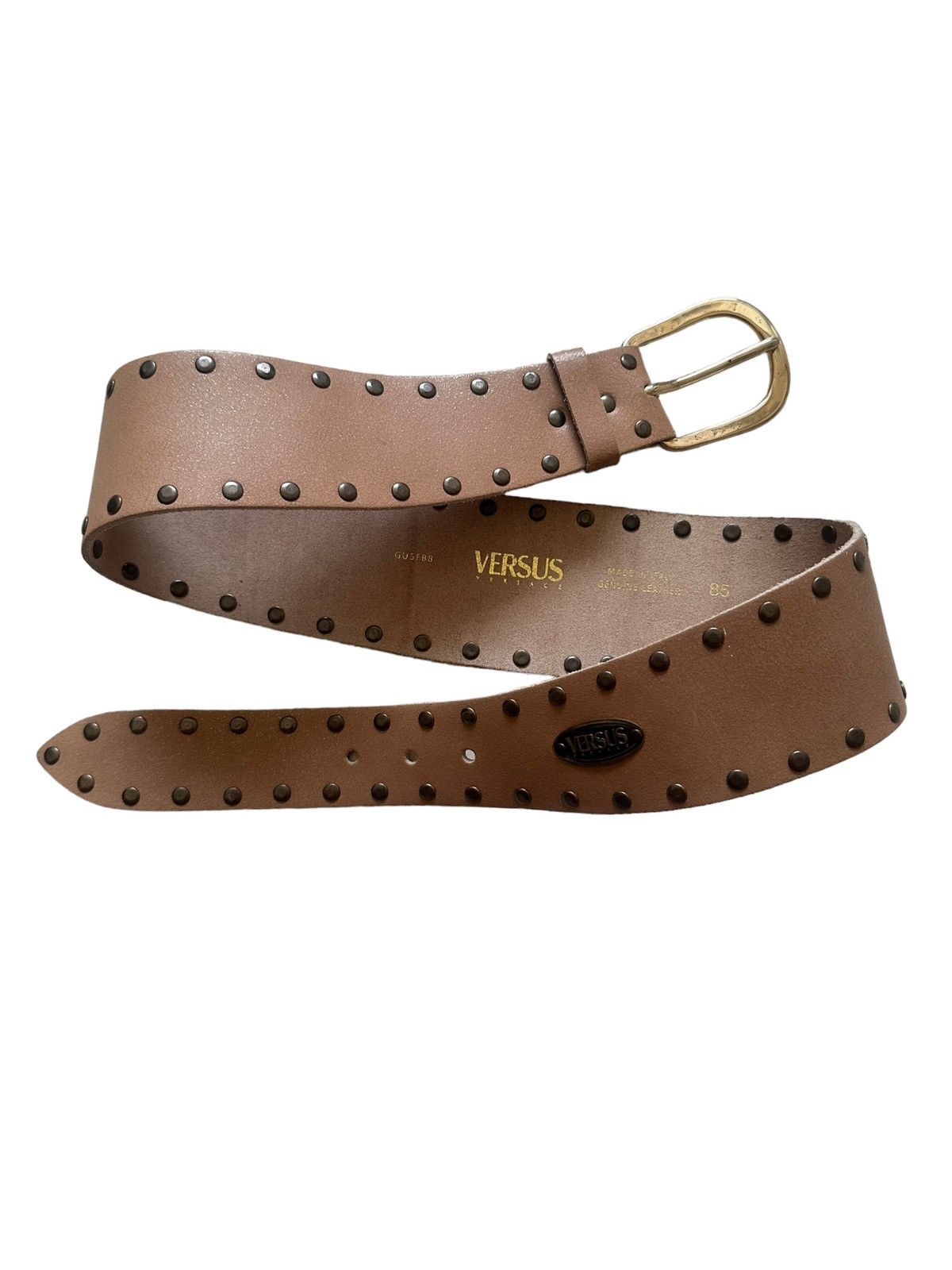 Genuine Leather × Versace × Versus Versace VERSUS VERSACE Leather Women Belt Size ONE SIZE - 1 Thumbnail