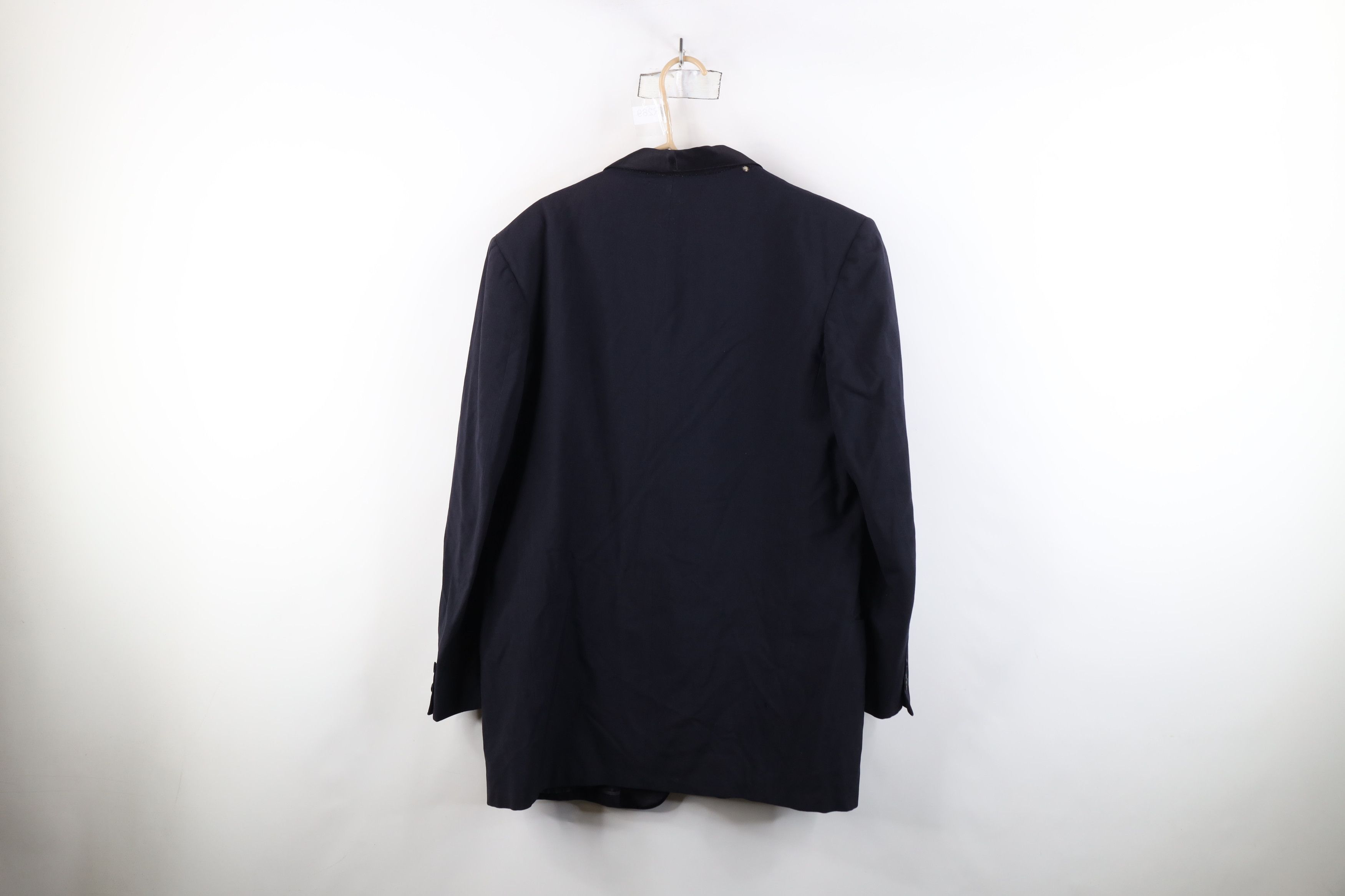 Vintage Vintage 50s Rockabilly Prom Smoking Tuxedo Jacket Navy USA Size US XXL / EU 58 / 5 - 12 Thumbnail