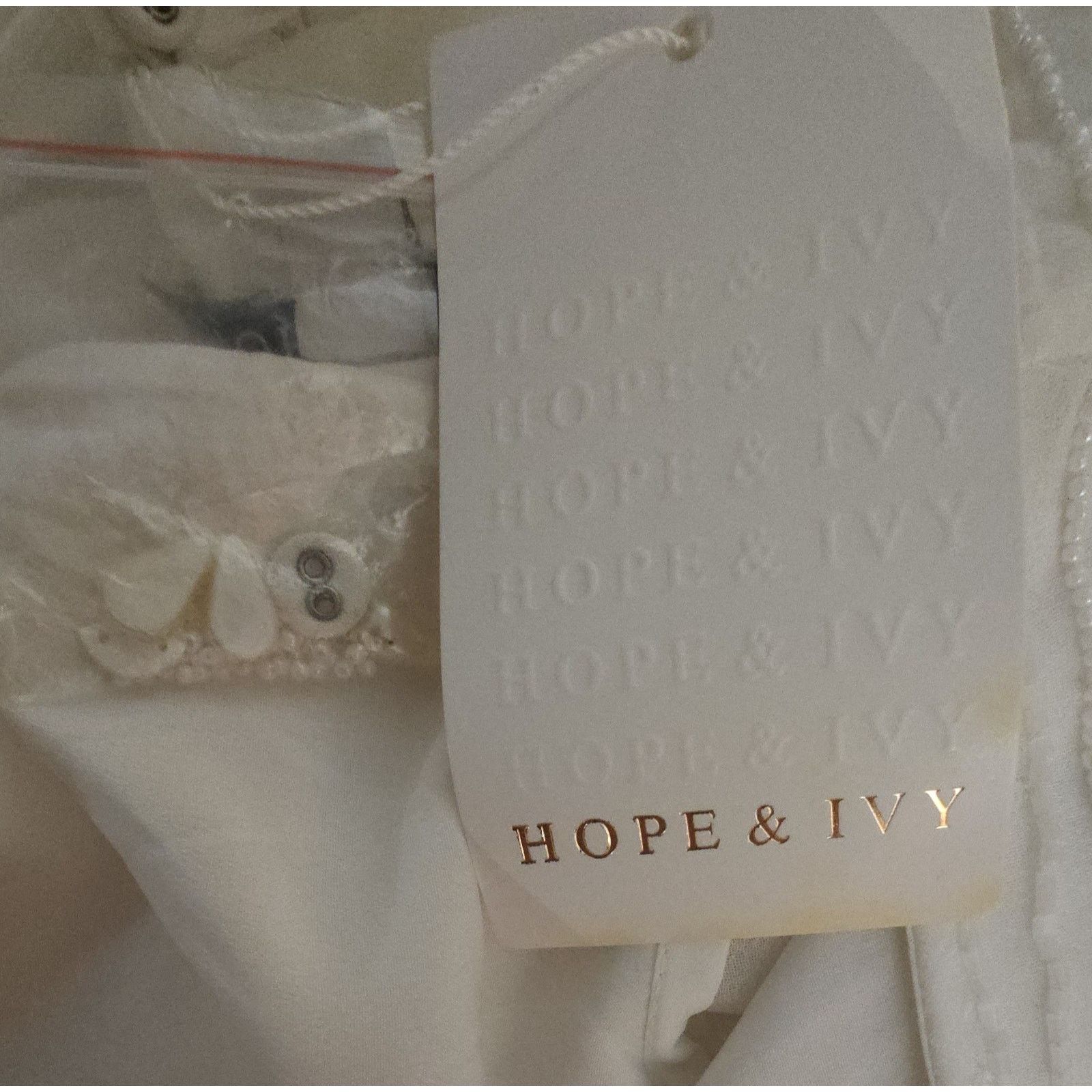 Other ASOS Hope & Ivy Bridal Embellished Bow Back Jumpsuit 12 Size XL / US 12-14 / IT 48-50 - 8 Thumbnail