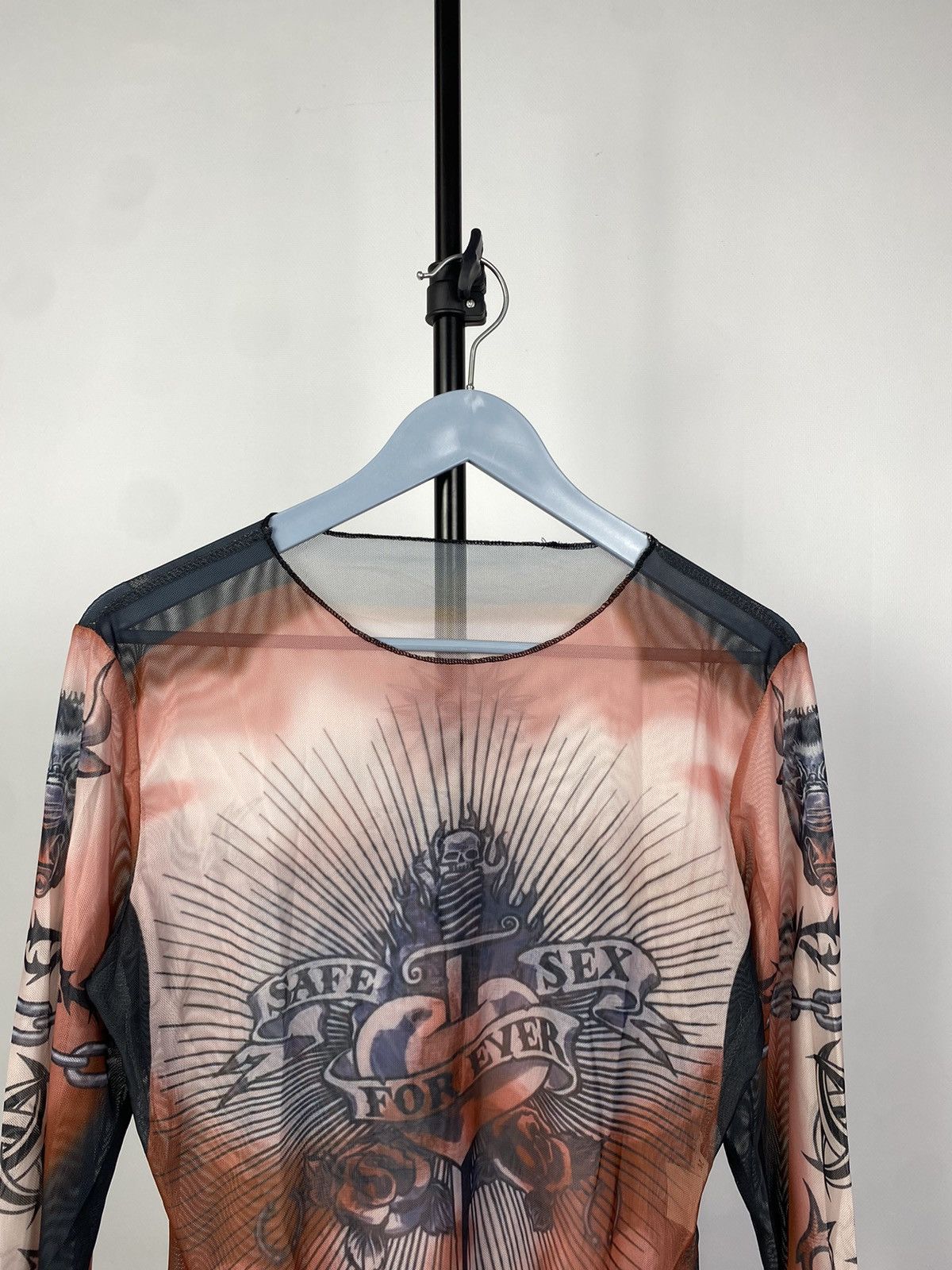 Designer × Japanese Brand Save The Queen Jean Paul Gaultier Style Mesh Top Blouses Size M / US 6-8 / IT 42-44 - 2 Thumbnail