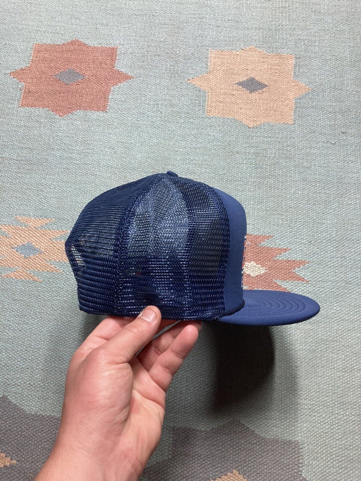 Vintage VTG trucker hat mesh evans equipment logo blue SnapBack Size ONE SIZE - 8 Thumbnail