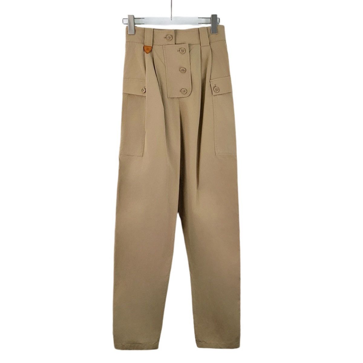 Louis Vuitton Louis Vuitton Khaki Cotton Buckle Decor Casual Pants K26WX Size 24" / US 00 / IT 34 - 1 Thumbnail