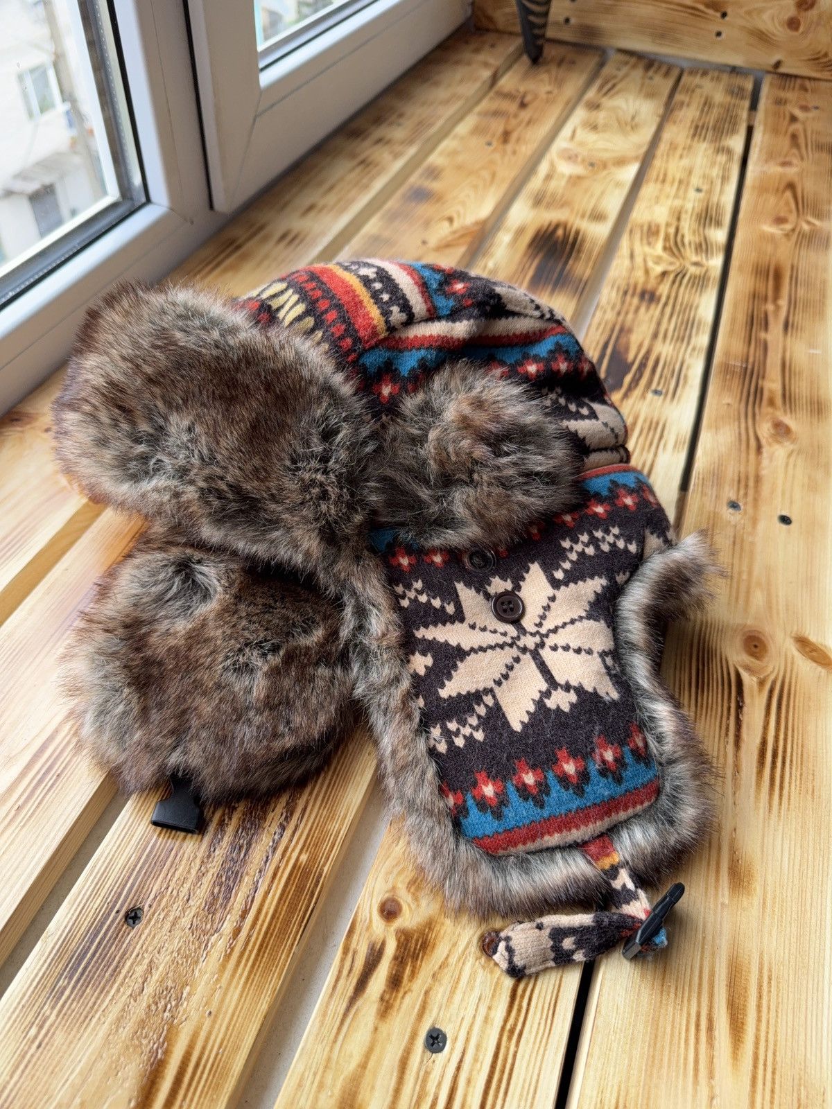 Le Grande Bleu (L.G.B.) Vintage Y2K Fuzzy Fur Ushanka Hat if six was nine LGB Style Size ONE SIZE - 1 Thumbnail