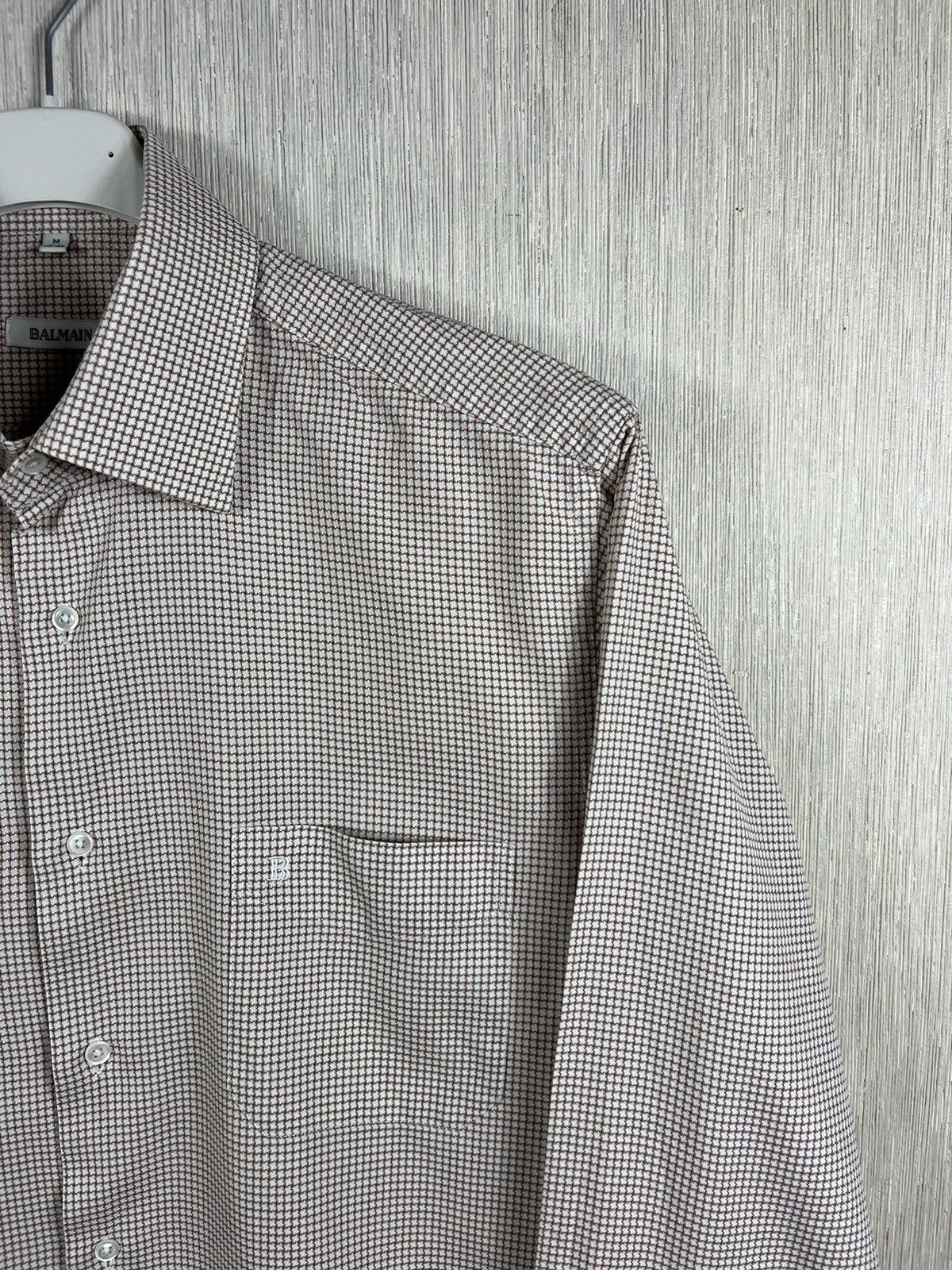 Balmain Balmain patterned shirt with pocket logo B casual classic Size US M / EU 48-50 / 2 - 3 Thumbnail