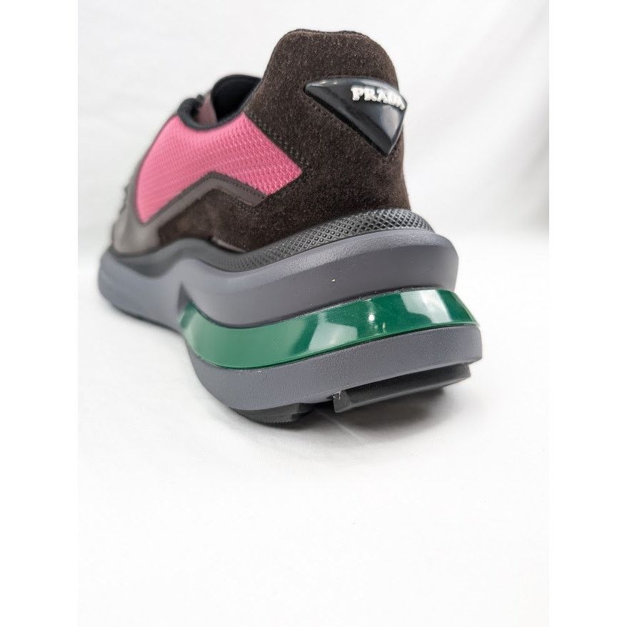 Prada o1rshd1 Brushed Leather Sneakers Bike Fabric Suede Size US 10 / EU 43 - 11 Thumbnail