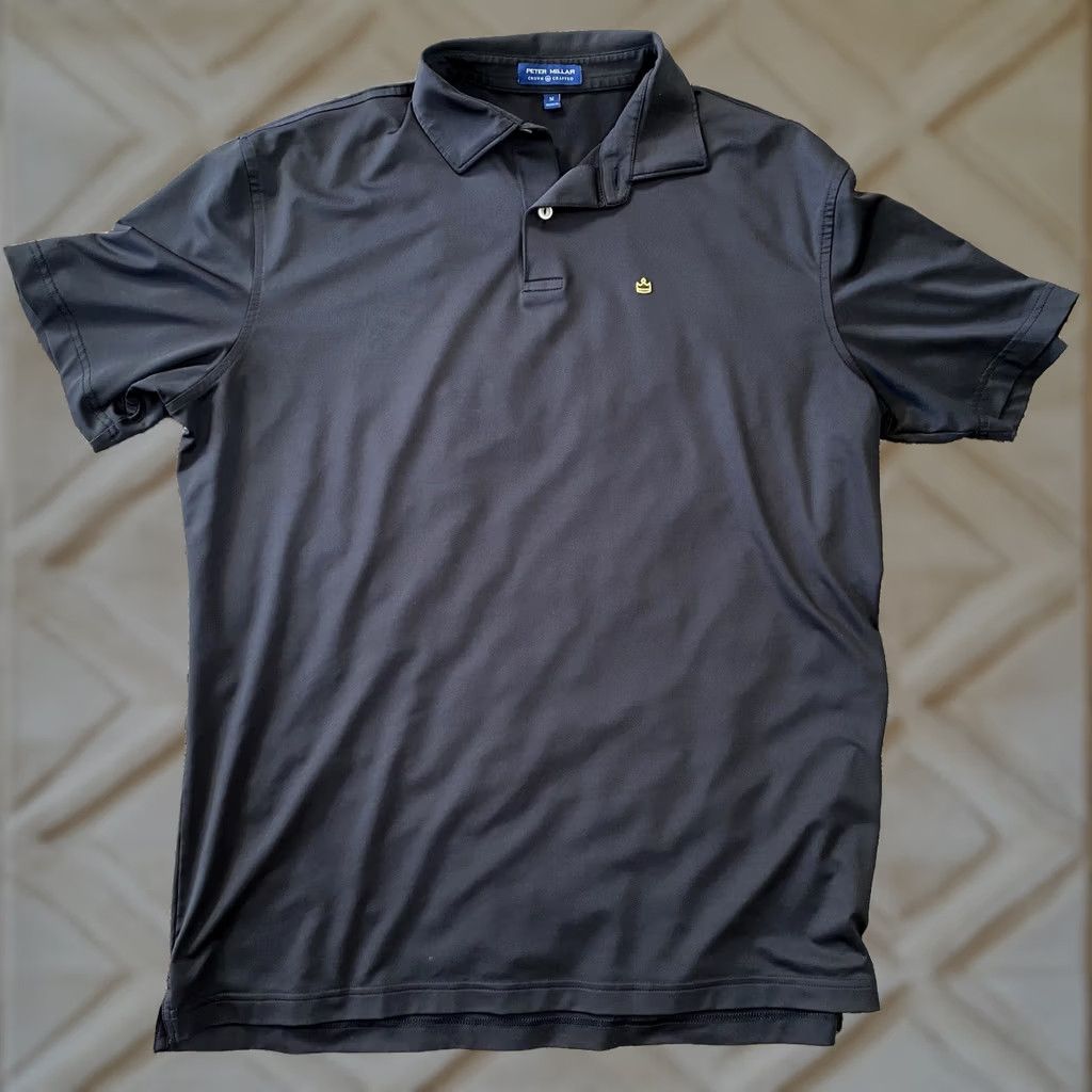 Peter Millar Peter Millar Crown Crafted Short Sleeve Women’s M Black Polo Shirt Womens M Black Size 32" / US 10 / IT 46 - 1 Thumbnail