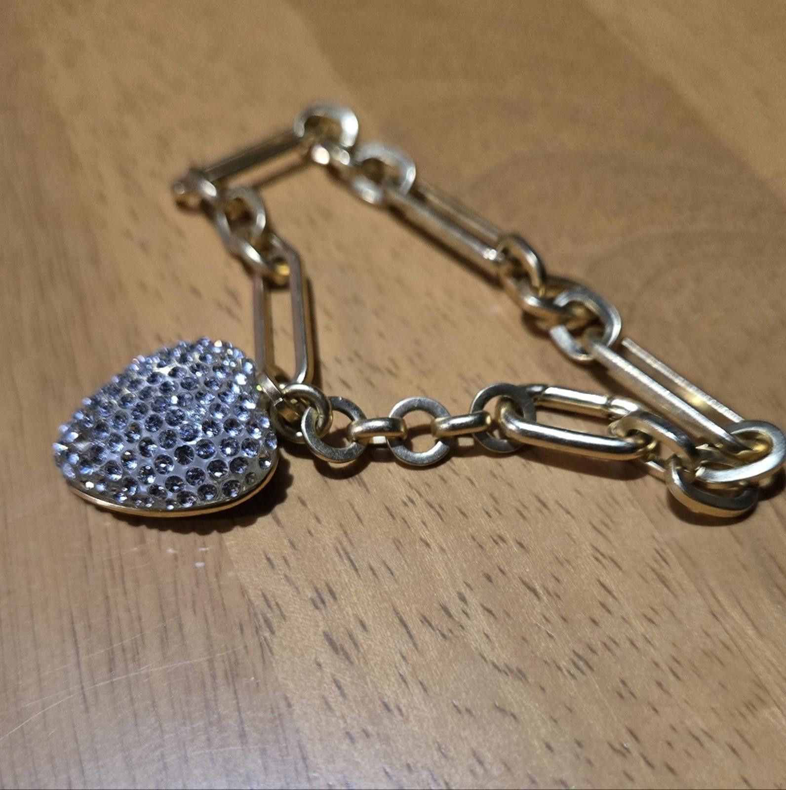 J.Crew J Crew Pavé-encrusted heart charm bracelet Size ONE SIZE - 2 Thumbnail