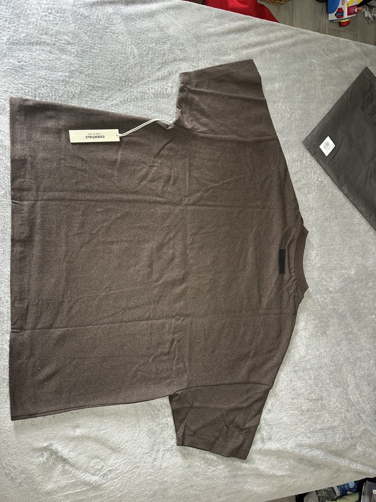 Essentials × Fear of God Essentials Fear Of God Heatherwood brown short tee Size US XL / EU 56 / 4 - 2 Thumbnail