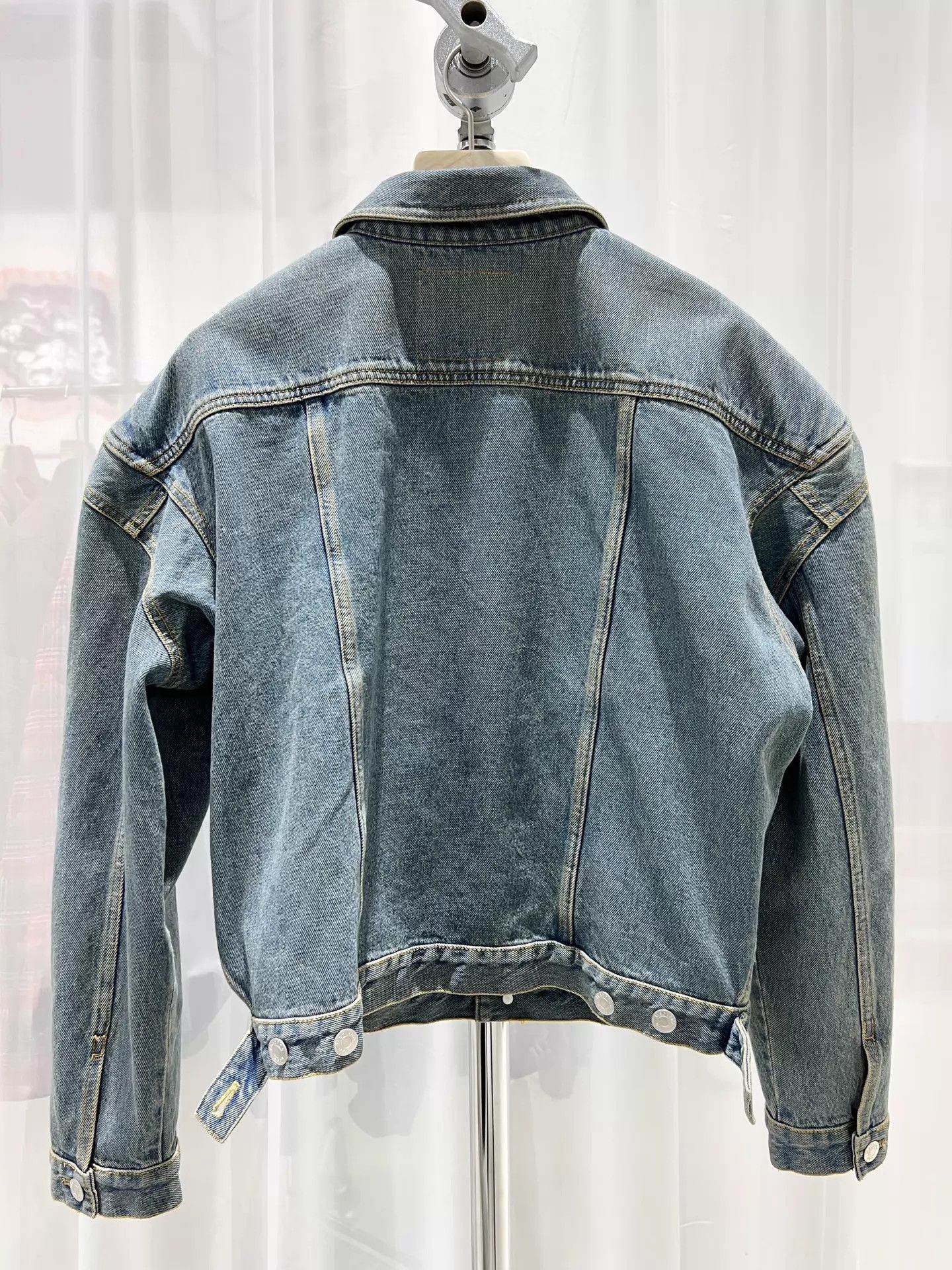 Martine Rose Martine Rose SS20 Padded Shoulder Denim Jacket Size S / US 4 / IT 40 - 4 Thumbnail