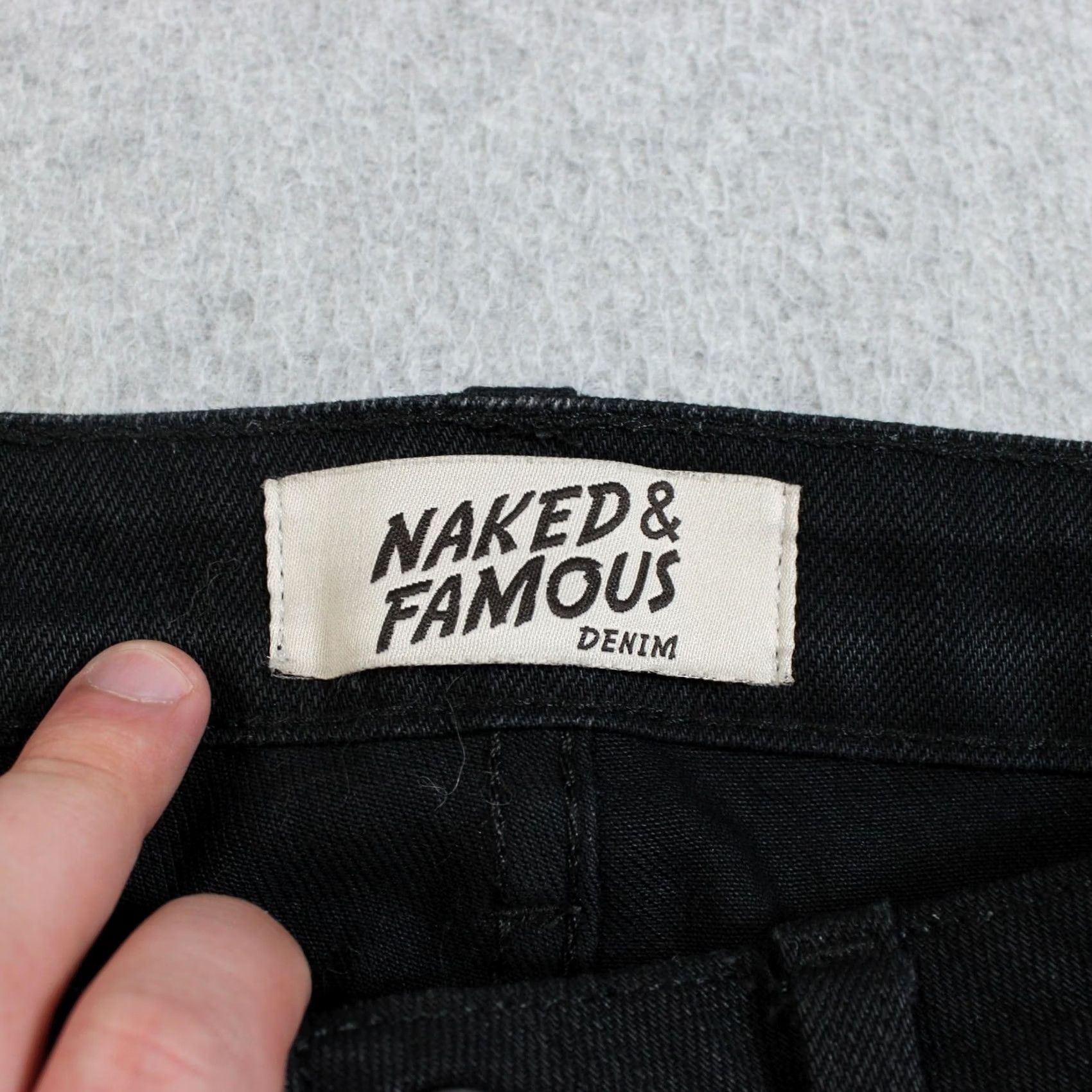 Vintage Naked & Famous Denim Jeans Mens 30x27 Black Straight Japanese Denim Pants Heritage Slim Tapered Five-Pocket Zip Fly Size US 30 / EU 46 - 3 Thumbnail