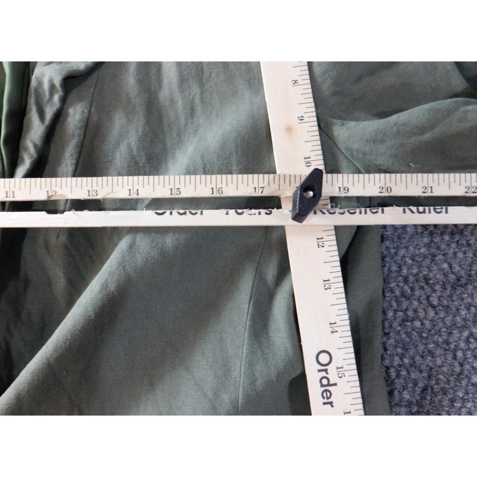 Ann Taylor Ann Taylor Loft Jacket Blazer 14 Green Linen Blend Knit Pocket Casual Women's Regular Mid-Length Spring Fall Size XL / US 12-14 / IT 48-50 - 5 Thumbnail
