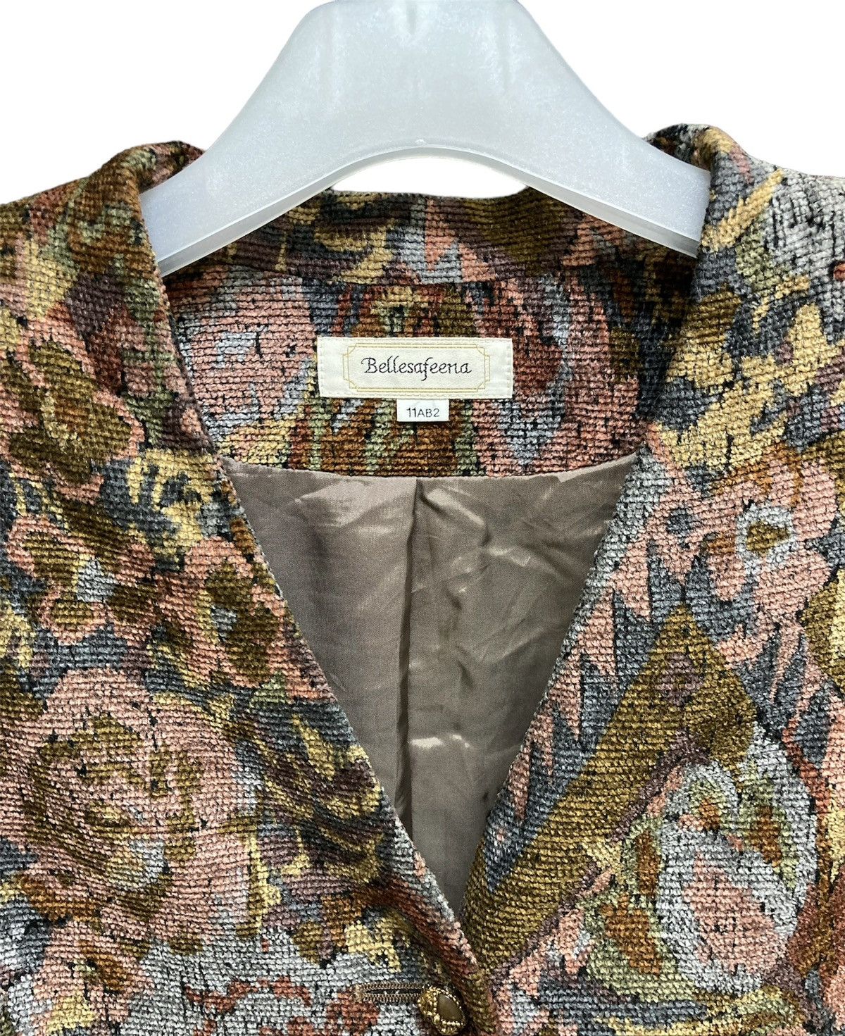 Designer × Japanese Brand × Vintage Vintage Bellesafeena Floral Carpet Blazer/Jacket Size S / US 4 / IT 40 - 3 Thumbnail