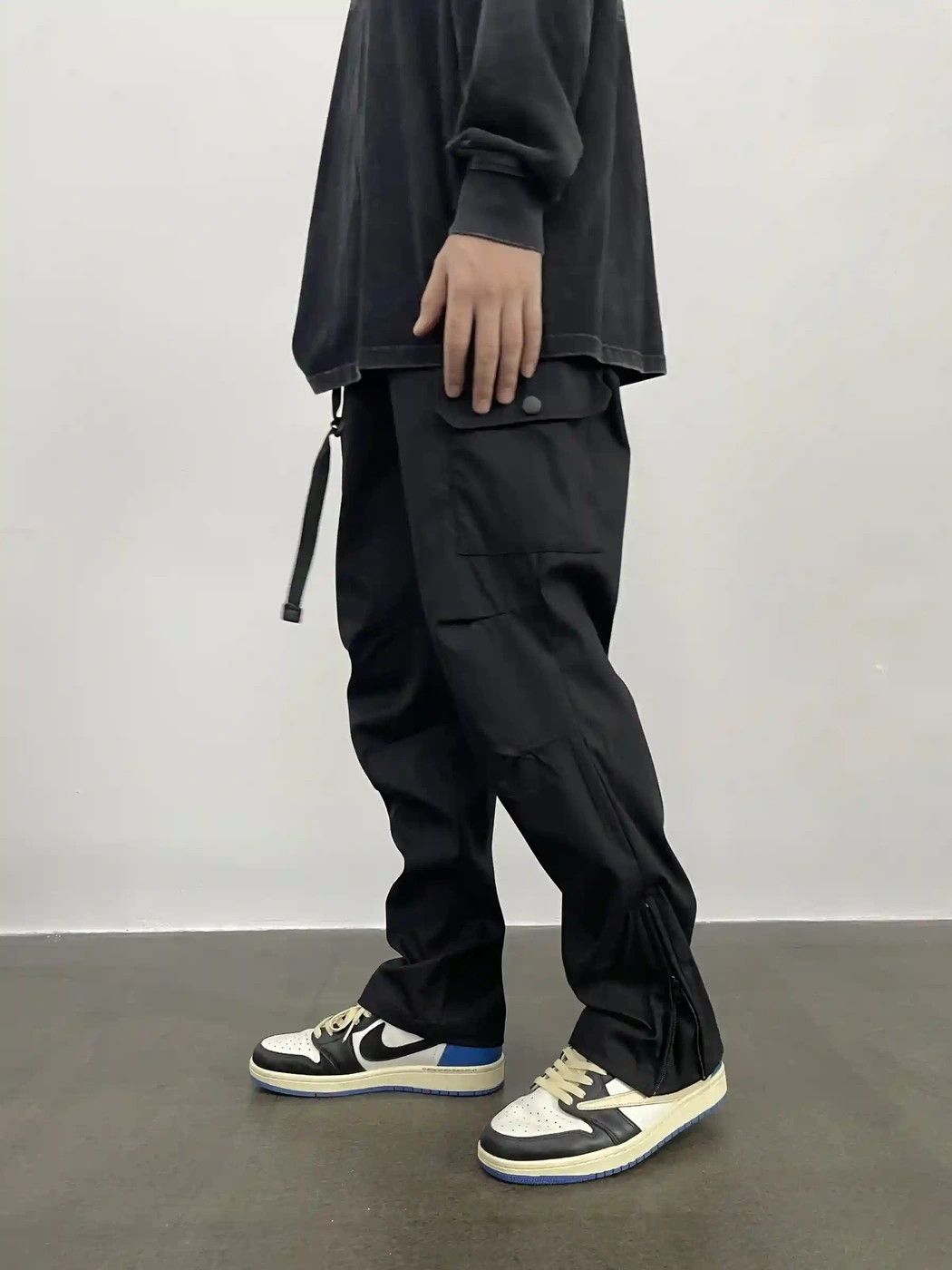 zipper function outdoor sports cargo pants