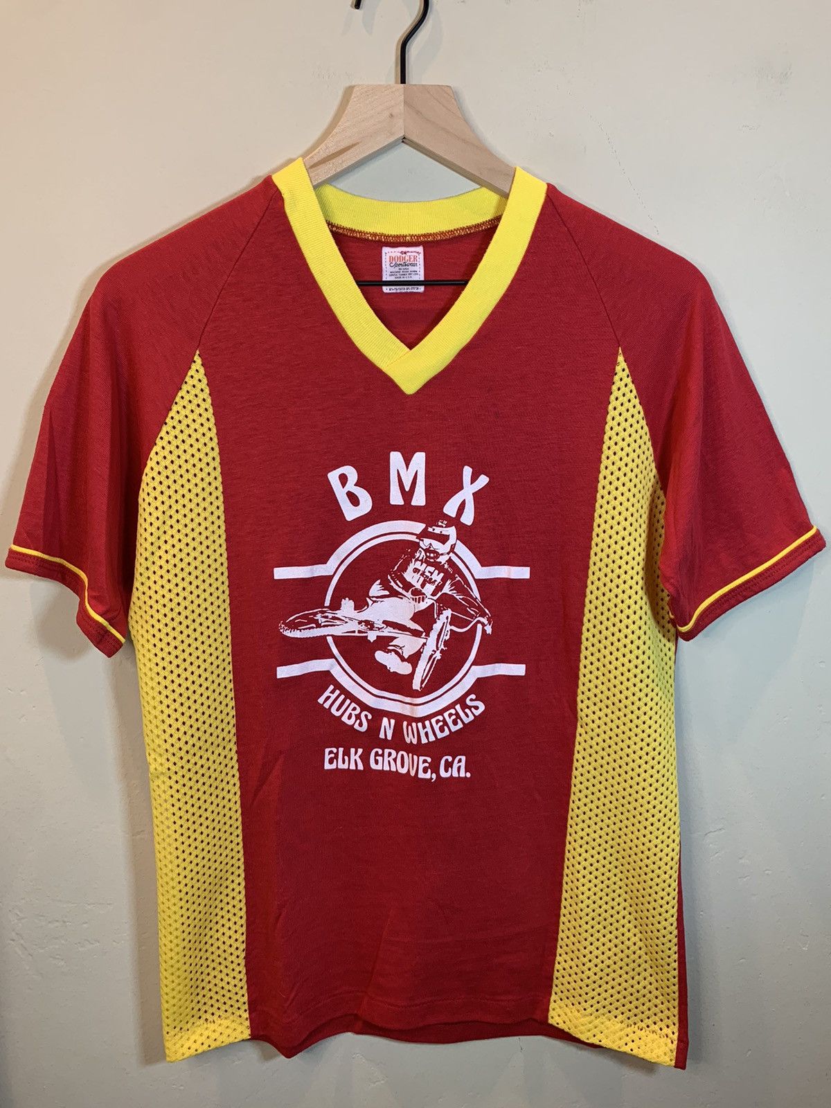 Vintage RARE* Vintage 1970s BMX Hubs Wheels Single Stitch Moto Shirt Size US M / EU 48-50 / 2 - 1 Thumbnail
