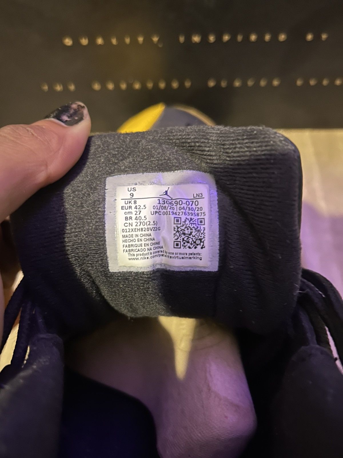 Designer × Jordan Brand Jordan 12s University Gold and Black Size US 9 / EU 42 - 3 Thumbnail