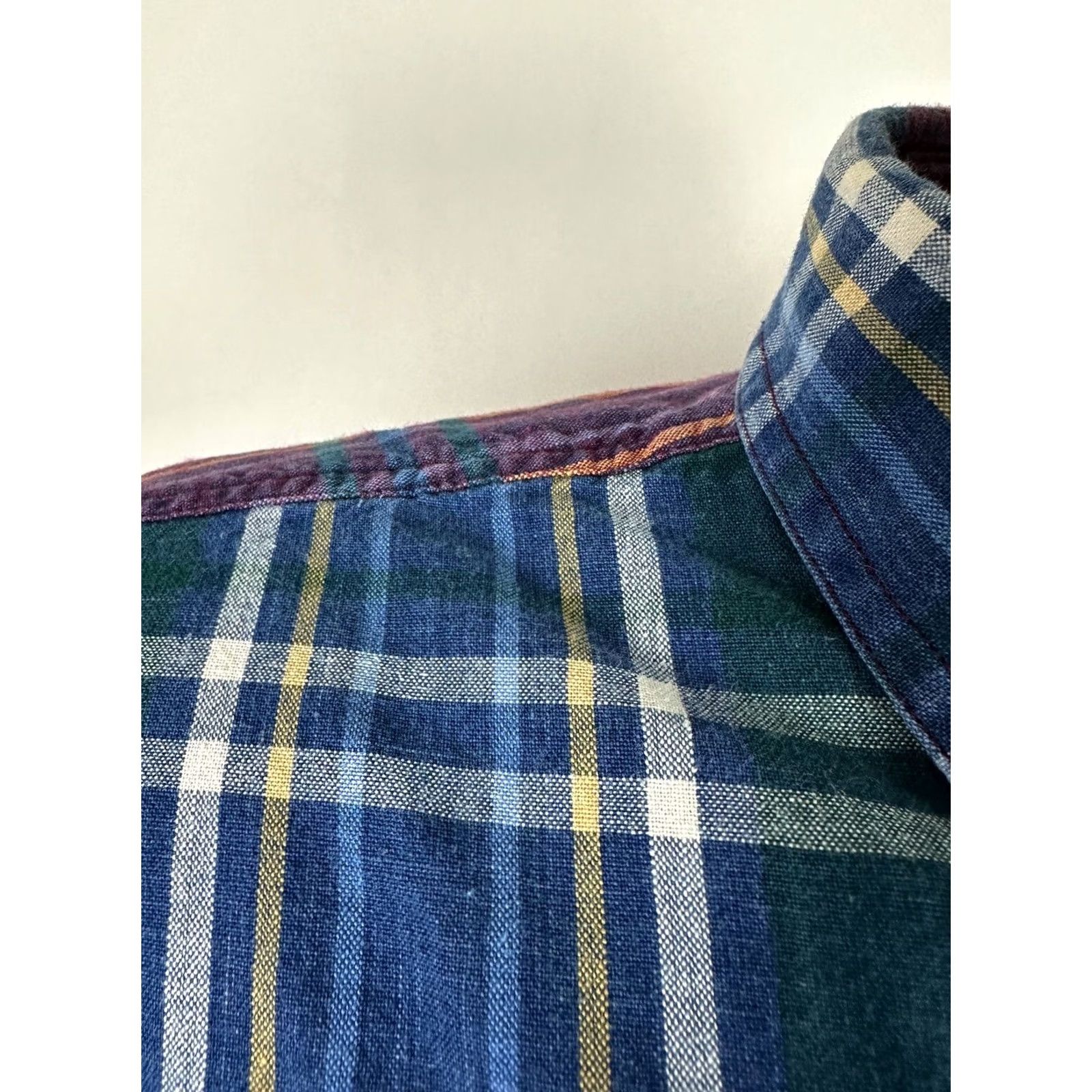 Roundtree & Yorke VINTAGE Roundtree & Yorke Shirt Men L Plaid Short Sleeve Button-Up Casual 90s Cotton Myl Size US L / EU 52-54 / 3 - 5 Thumbnail