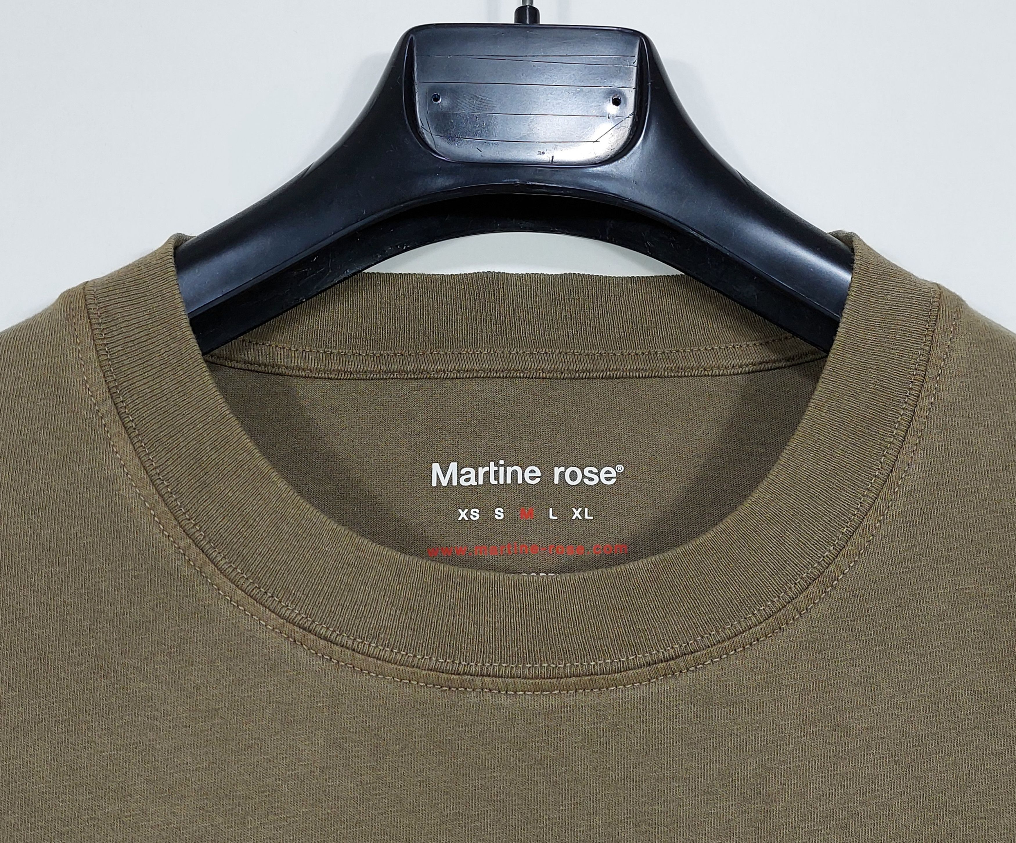 Martine Rose local hero patch cotton tshirt - khaki green M Size US M / EU 48-50 / 2 - 2 Thumbnail