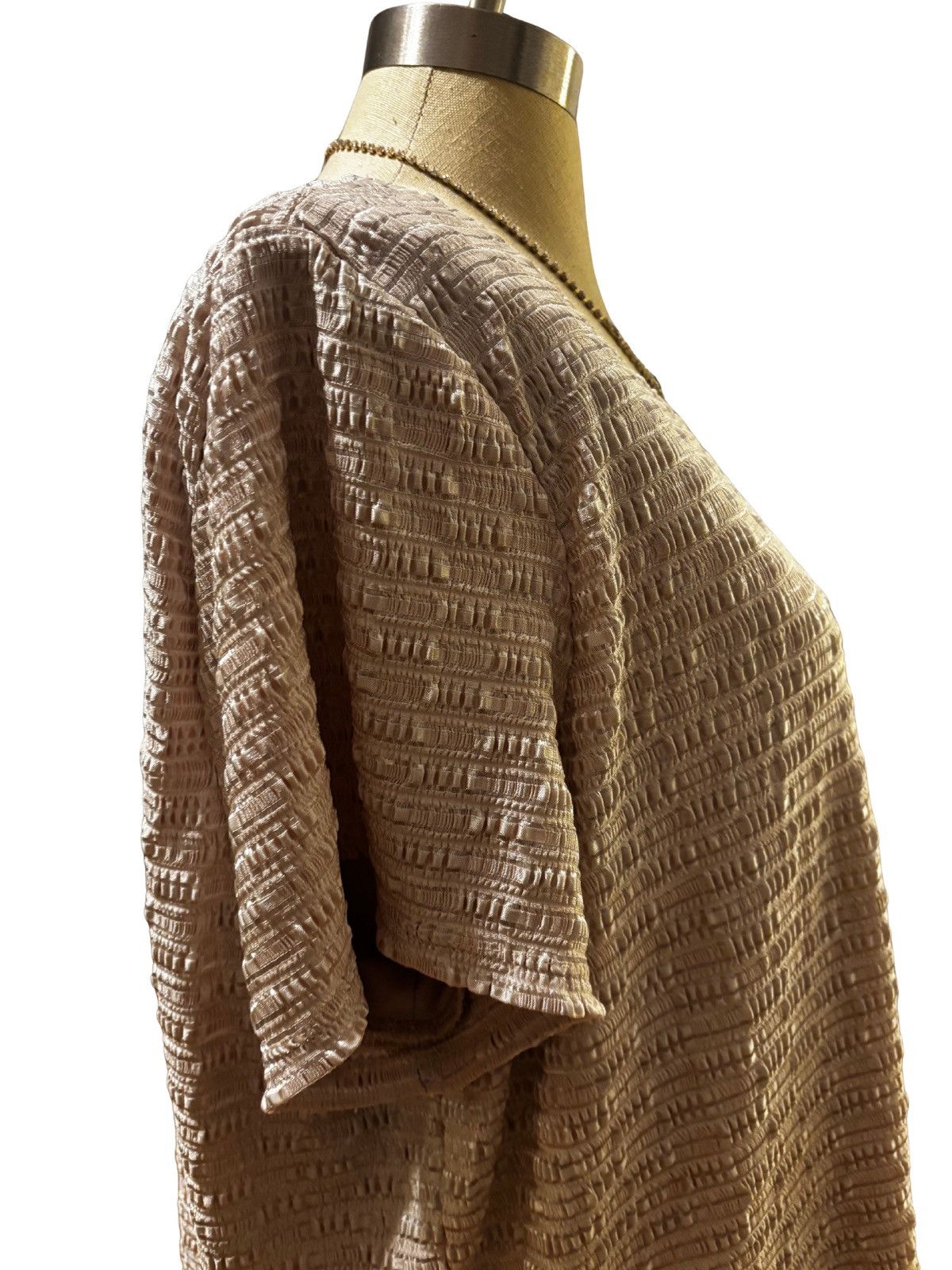 Laura Ashley Women’s beige texture Top.wt2604 Size XXL / US 16-18 / IT 52-54 - 8 Thumbnail