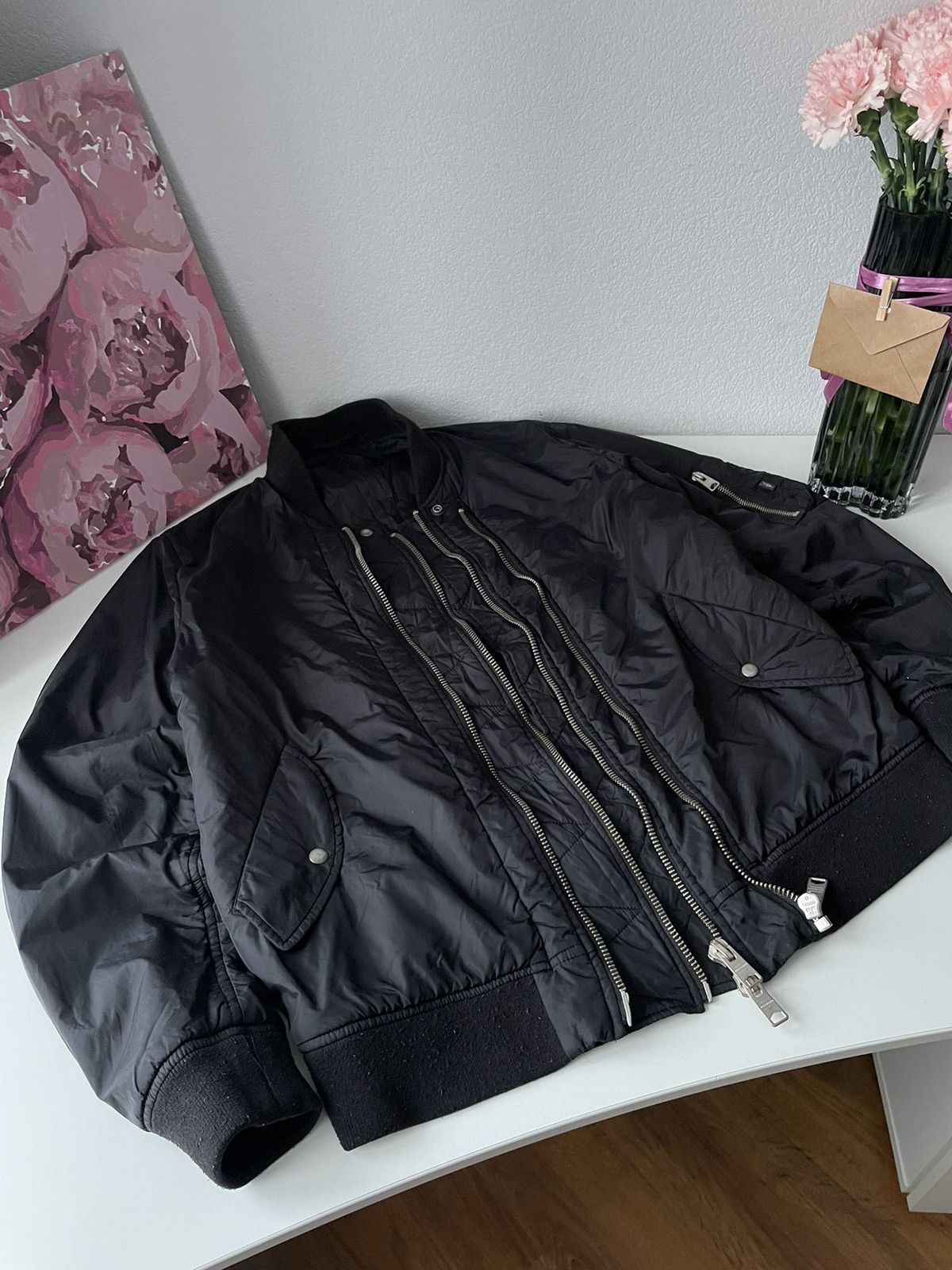 Allsaints Allsaints Bomber Nylon Zippers Full 4 Black Luxury Size US M / EU 48-50 / 2 - 6 Thumbnail