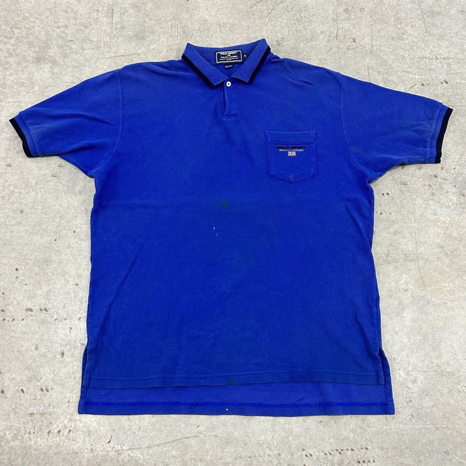 Polo Ralph Lauren Vintage Polo Sport Ralph Lauren Blue T Shirt Size XL Rare Size US XL / EU 56 / 4 - 2 Thumbnail