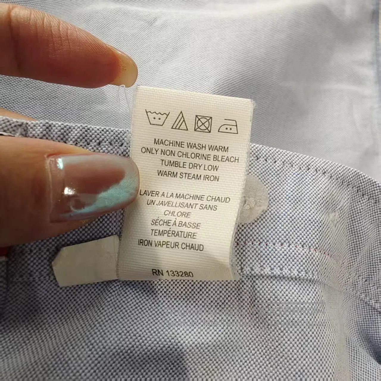 Thom Browne thom browne striped button-up shirt in light blue. Size US M / EU 48-50 / 2 - 6 Thumbnail