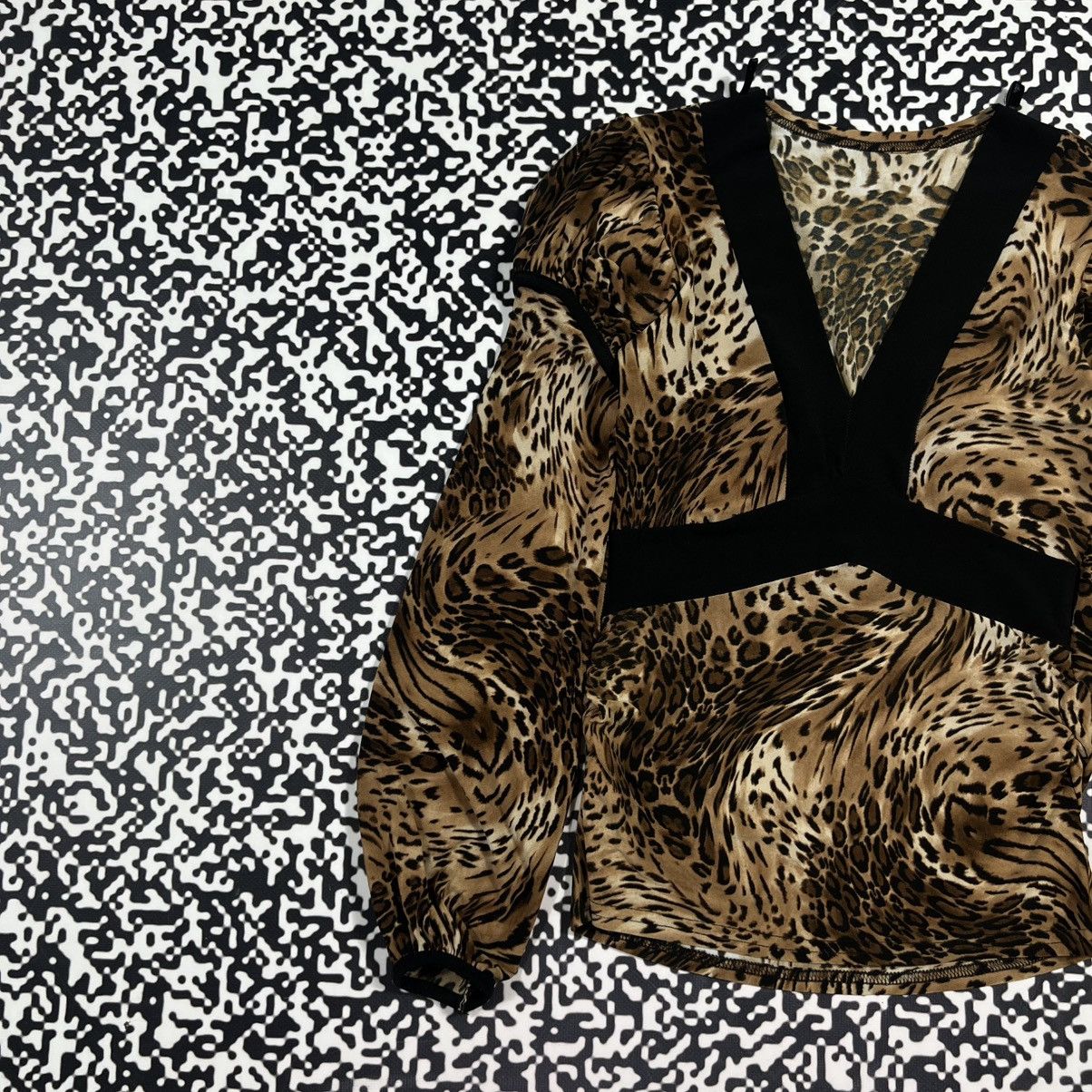 Japanese Brand Vintage Y2K Japanese Leopard Style Retro Luxury Longsleeve Size M / US 6-8 / IT 42-44 - 6 Thumbnail