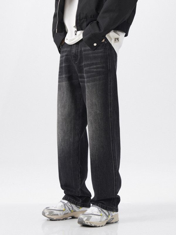 Japanese Brand American distressed retro straight leg wide-leg jeans Size US 32 / EU 48 - 4 Thumbnail