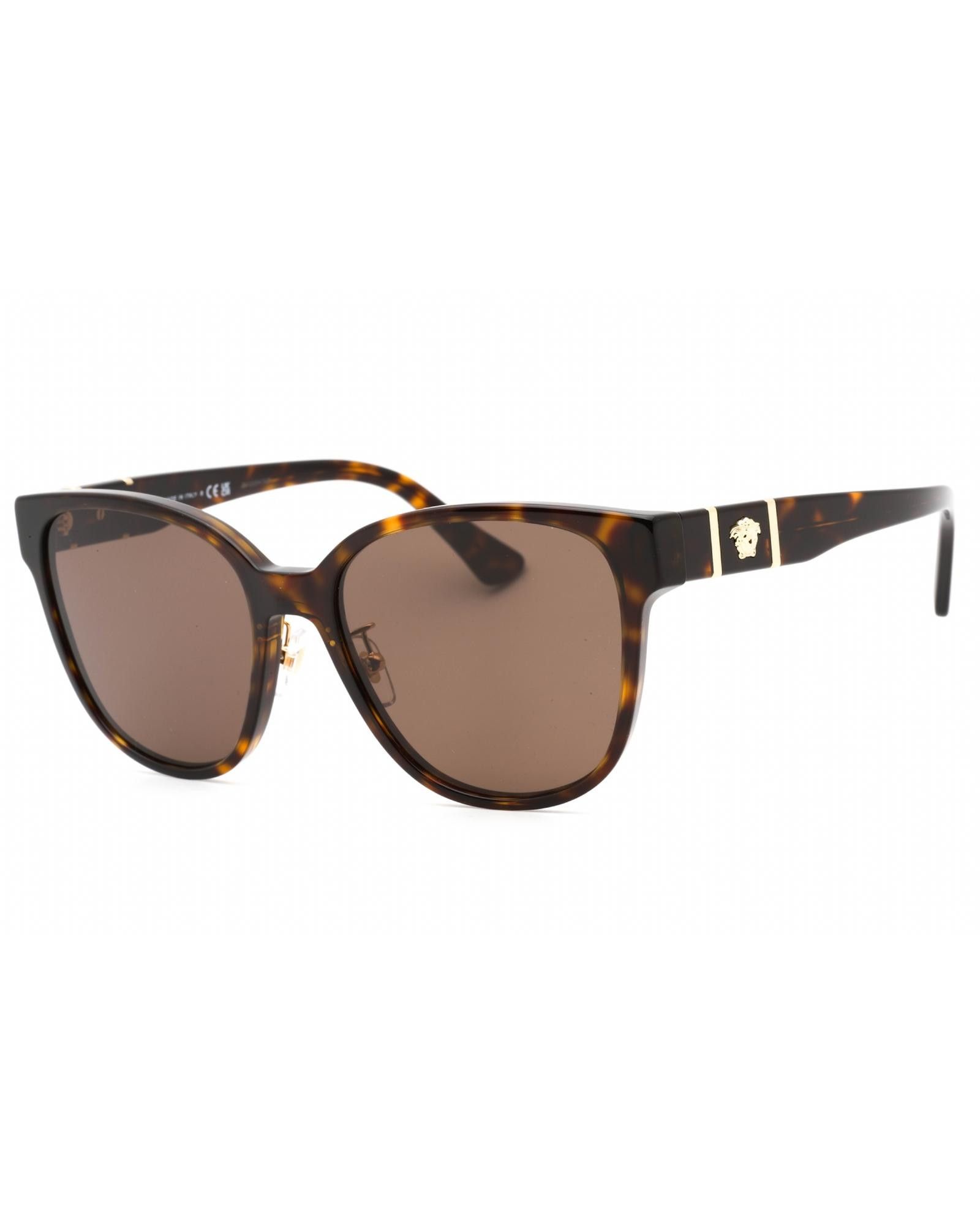 image of Versace 0Ve4460D Sunglasses Havana / Brown, Women's