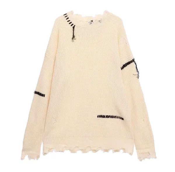 VIBE Distressed Avant Garde Oversized Knitwear Sweater 90s Size US M / EU 48-50 / 2 - 5 Thumbnail