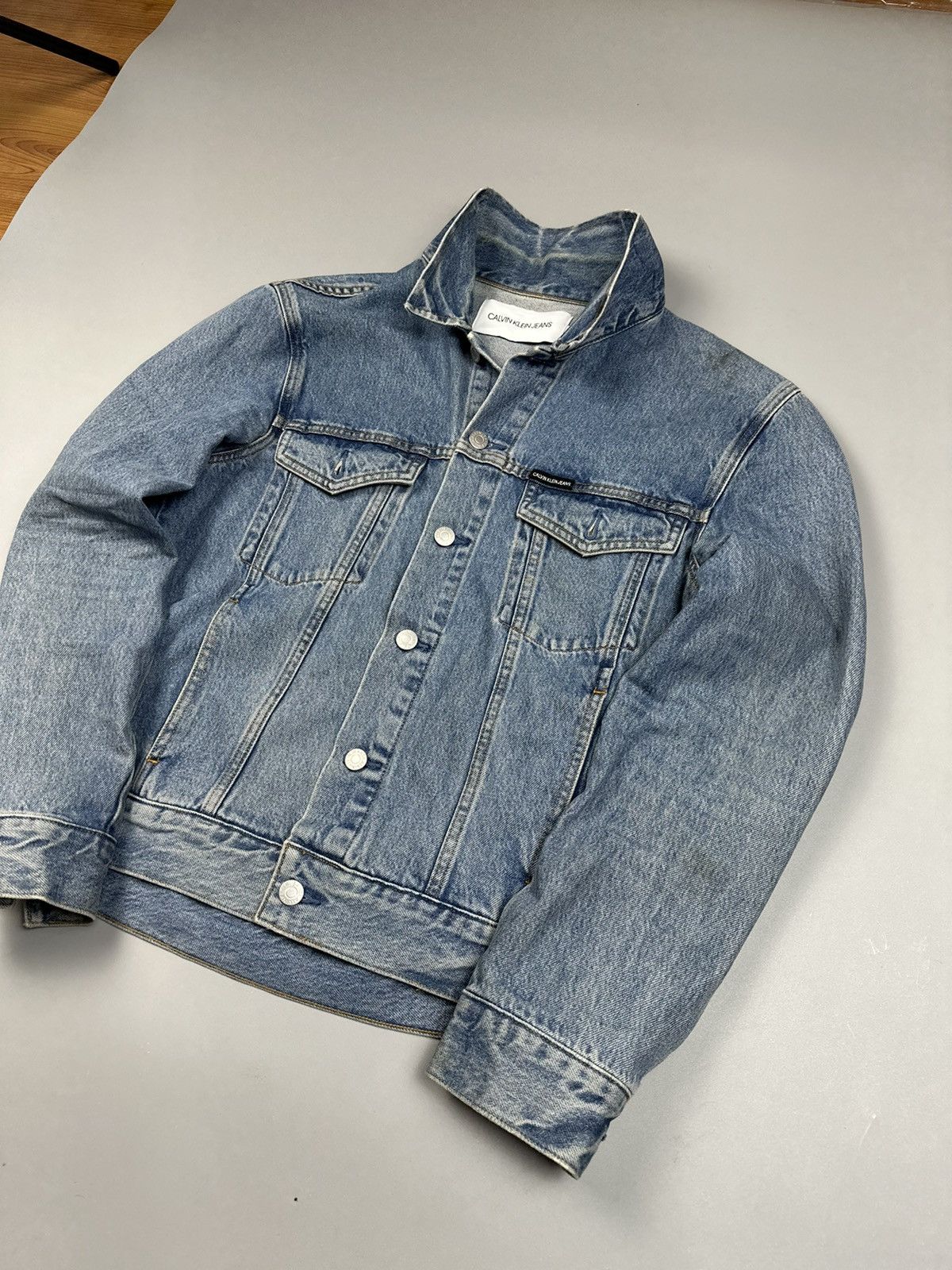 Calvin Klein Calvin Klein Denim Jean Jaket Big Back Logo Size US M / EU 48-50 / 2 - 2 Thumbnail