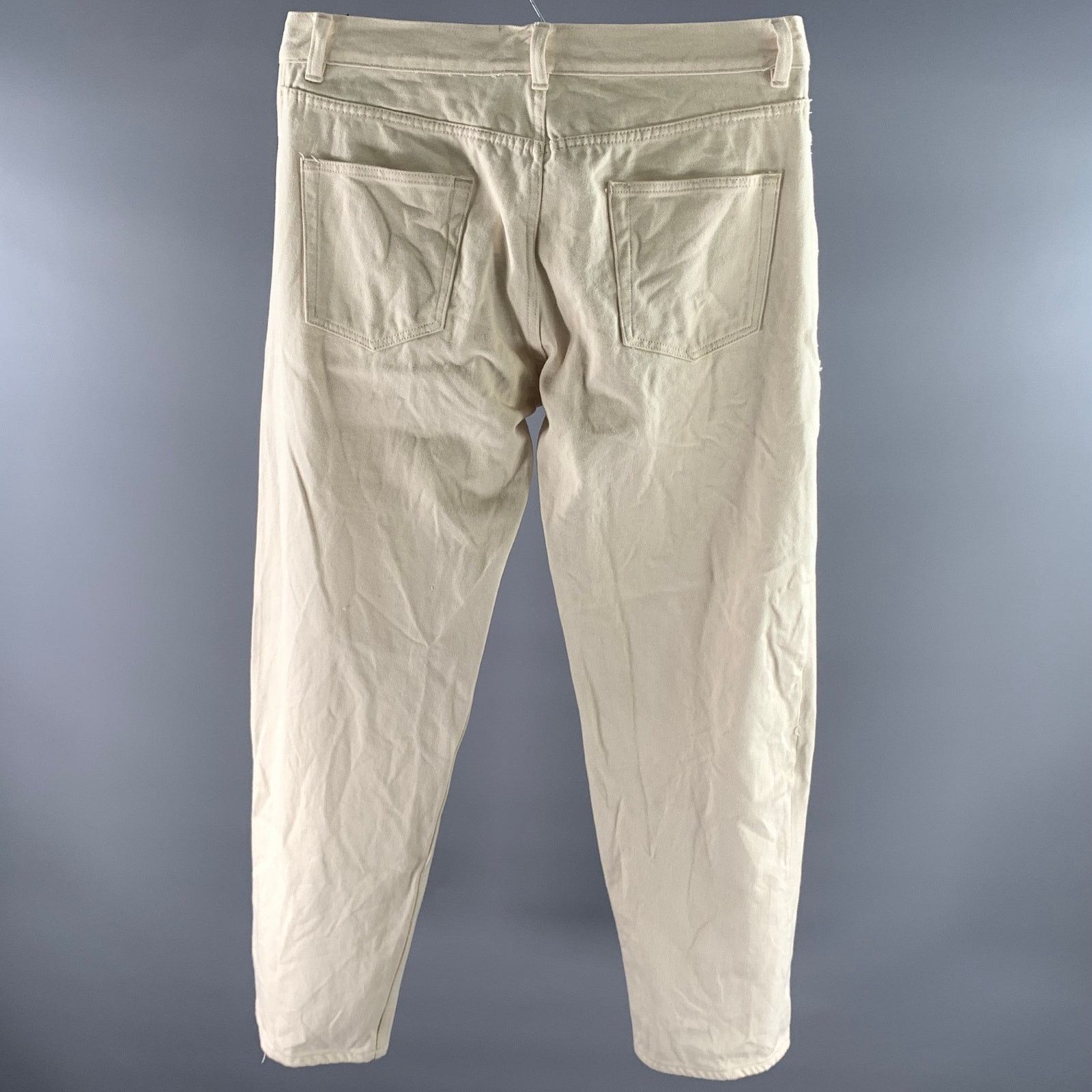 Dana Lee DANA LEE BROWN Size L Cream Cotton Pants Size US 34 / EU 50 - 2 Thumbnail