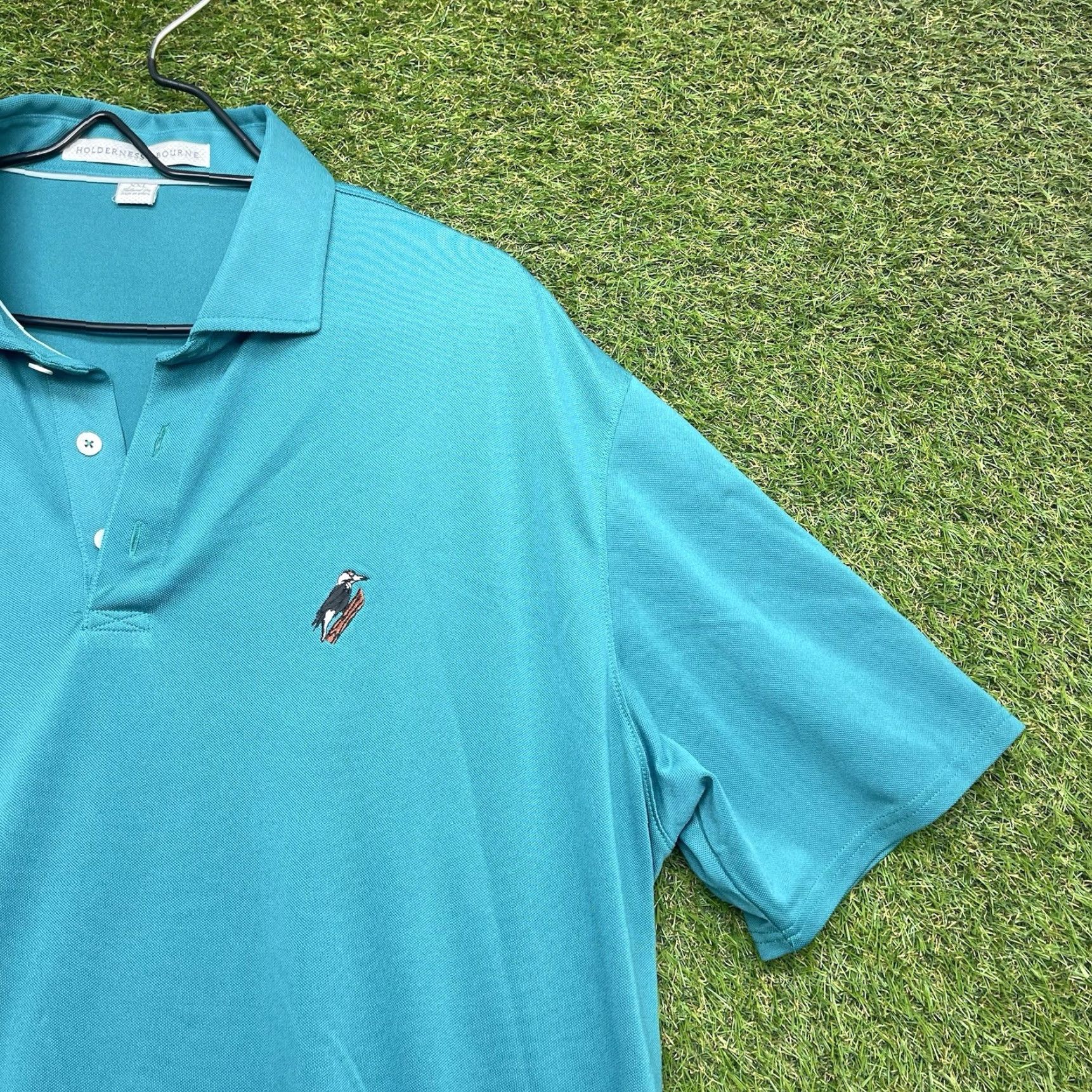 Vintage Holderness & Bourne Polo Shirt Mens 2XL Blue The Anderson Tailored Fit Stretch Polo Size US XXL / EU 58 / 5 - 2 Thumbnail